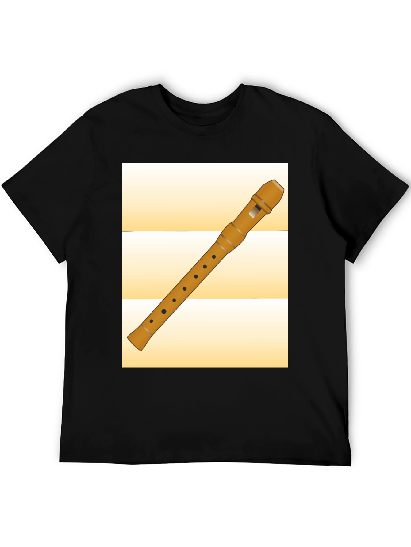 Black Recorders Instrument T-Shirt view 5