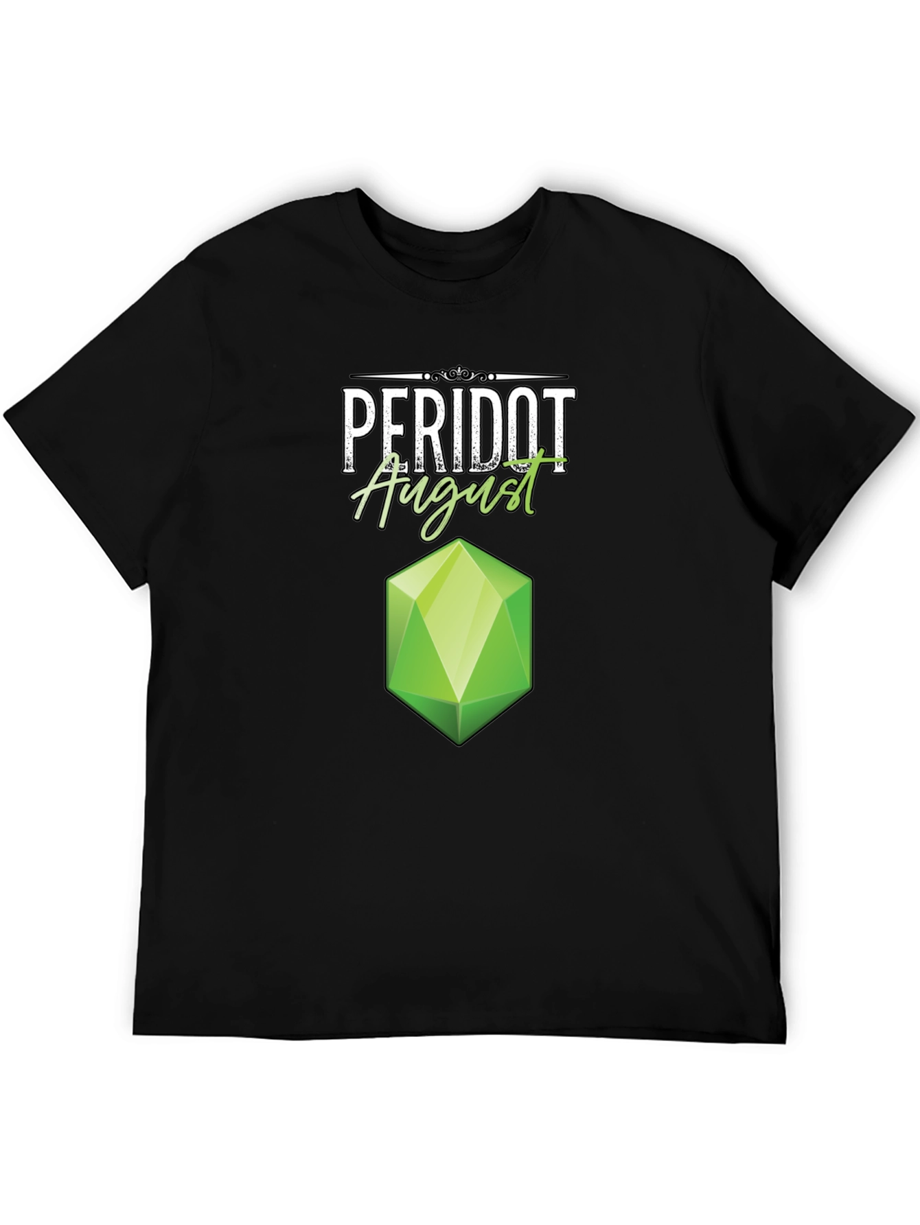 Black Peridot August Gemstone T-Shirt view 5