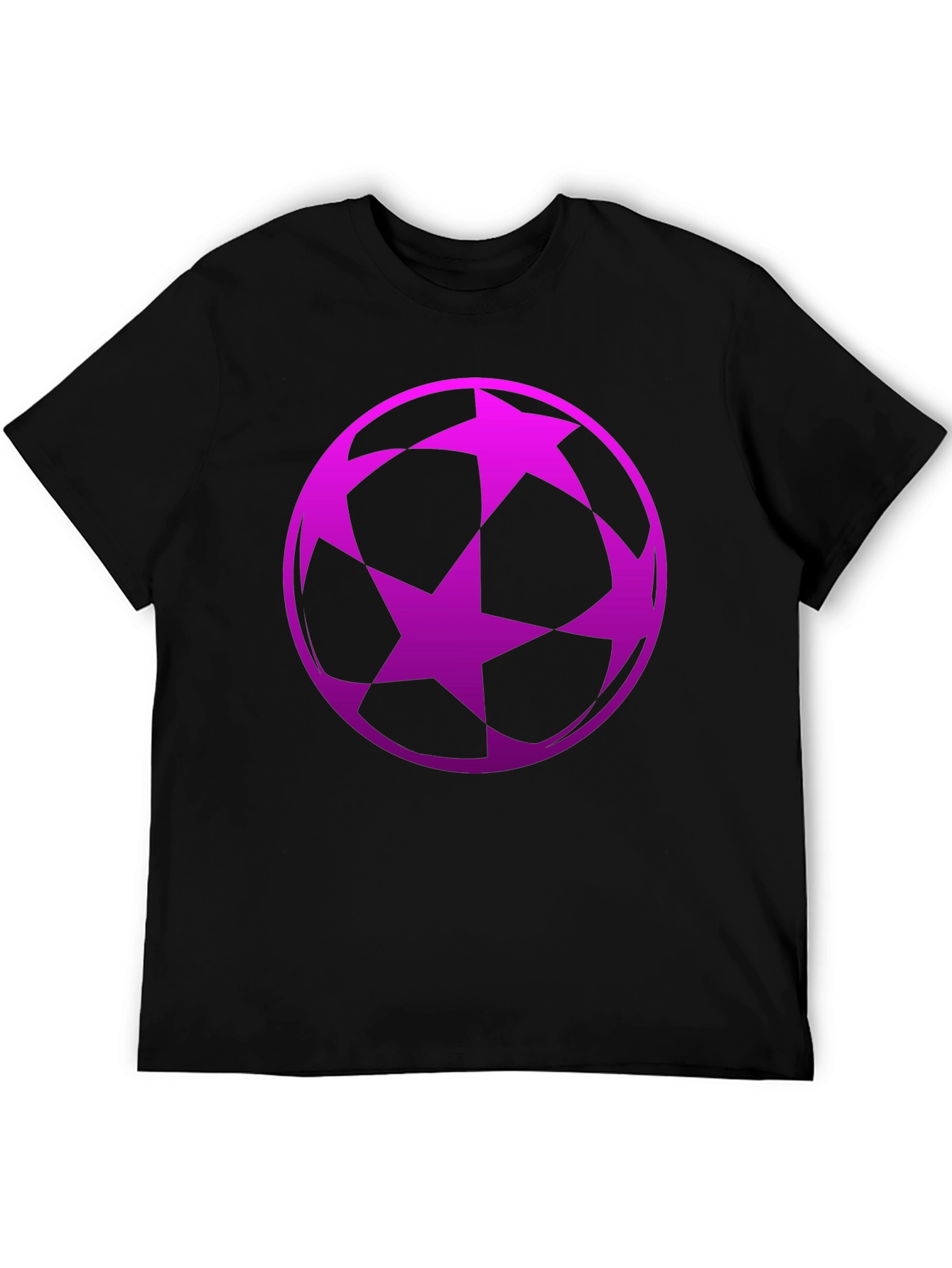 Black Soccer Star Graphic Tee - Black view 5