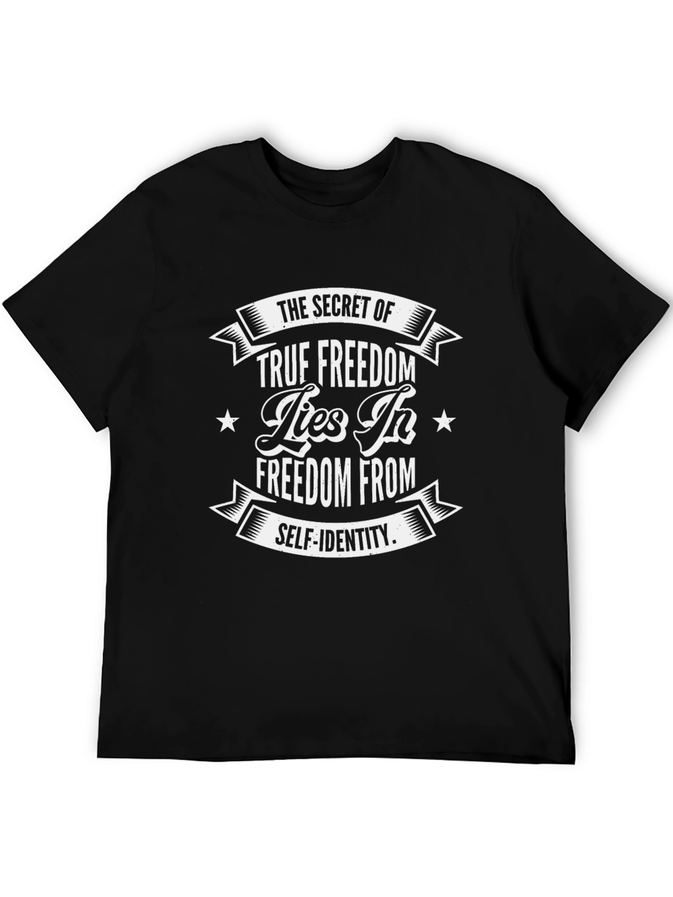 Black True Freedom Graphic Tee - Self Identity Black T-Shirt view 5