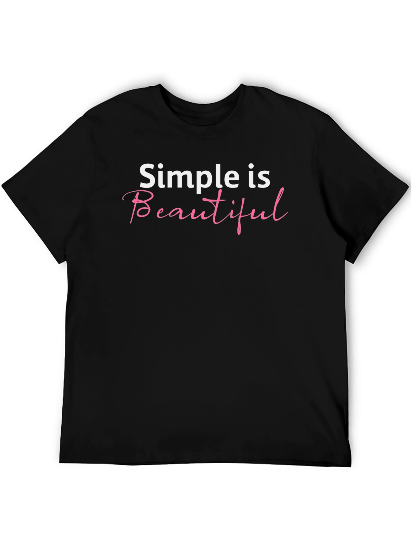 Black Simple is Beautiful Graphic Tee view 5