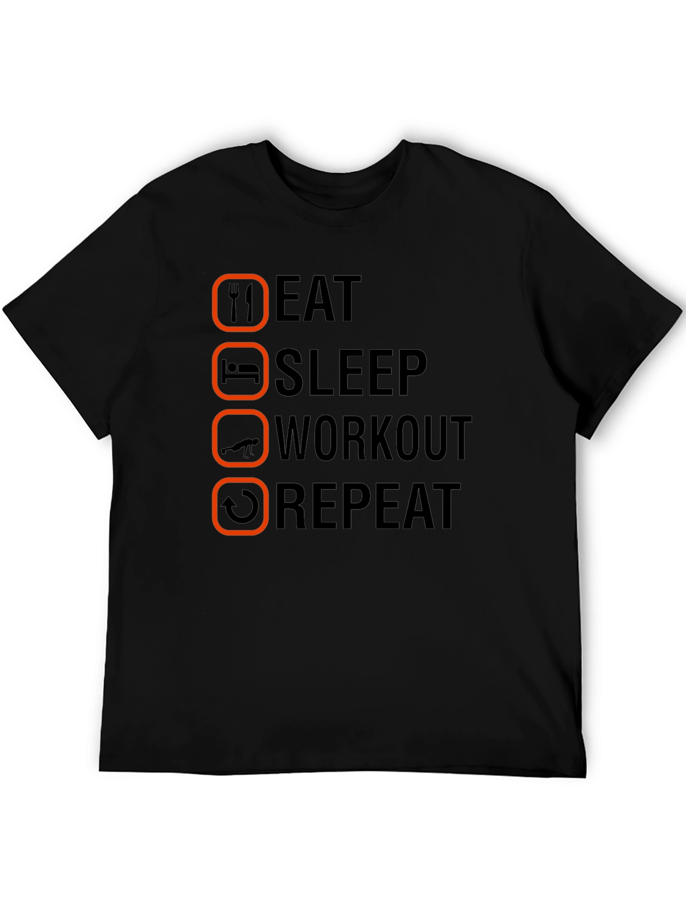 Eat Sleep Workout Repeat Graphic Tee - 5