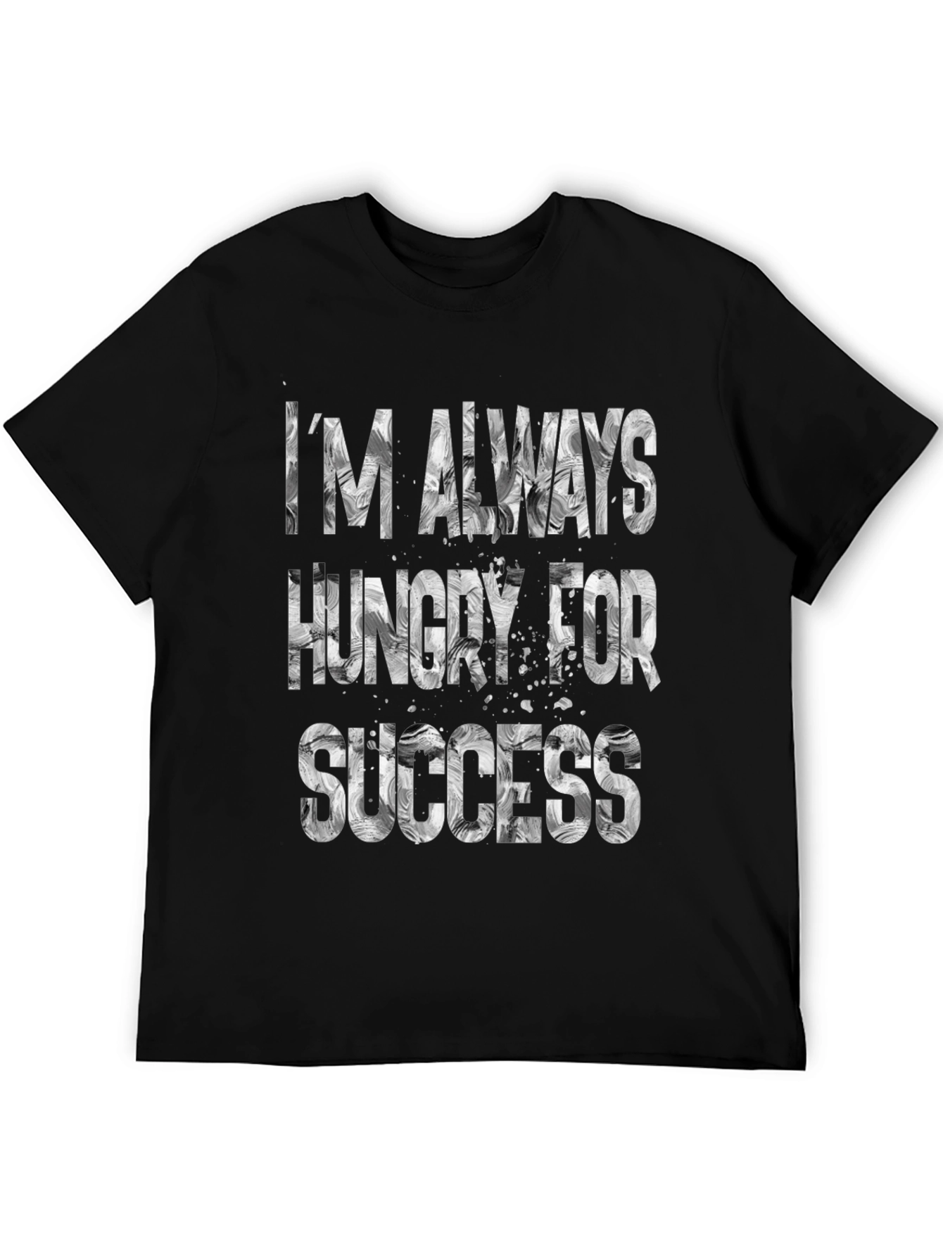 Black Hungry for Success Black T-Shirt view 5