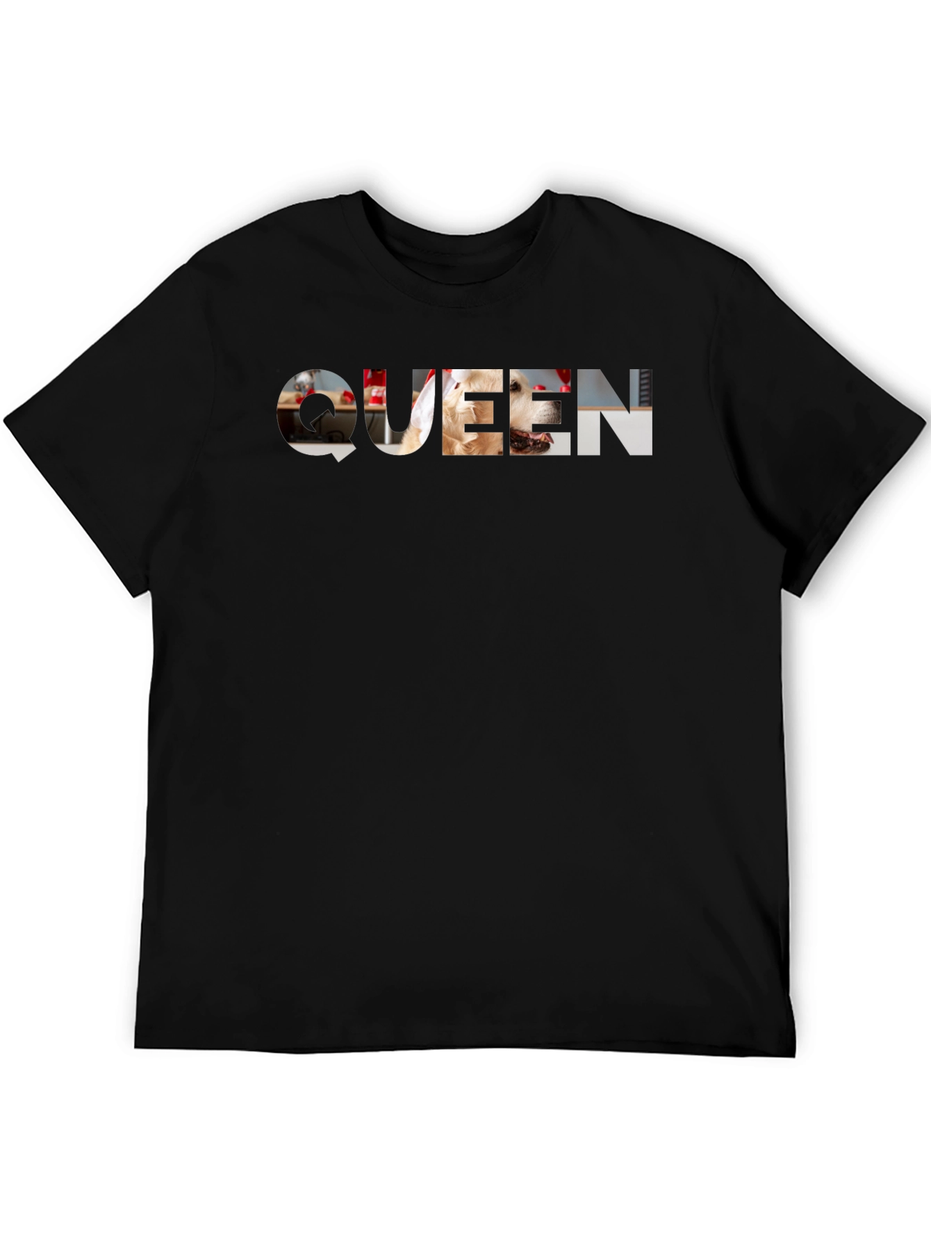 Black Queen Dog Graphic Tee - Black view 5