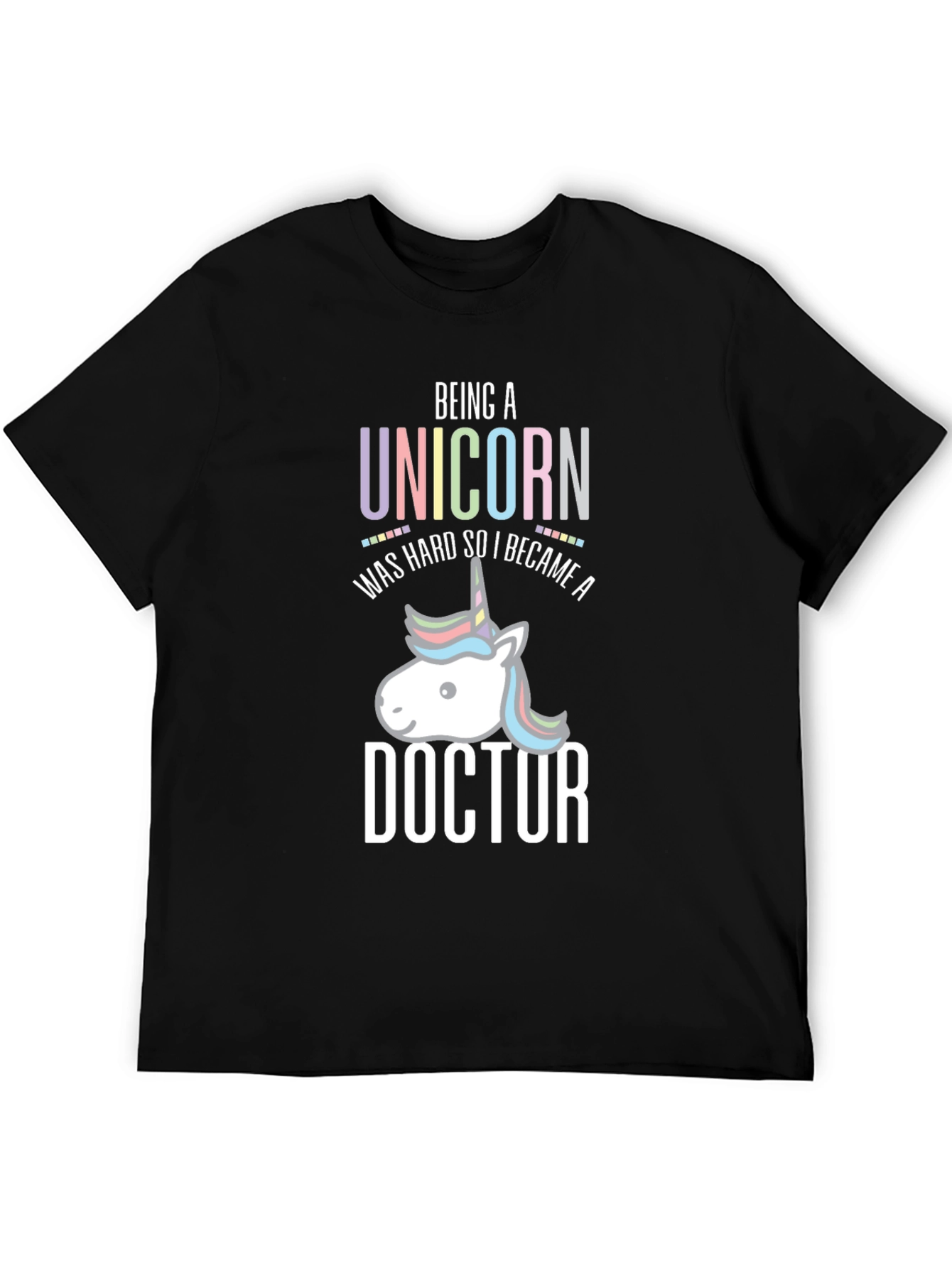 Black Unicorn Doctor T-Shirt - Funny Medical Tee view 5