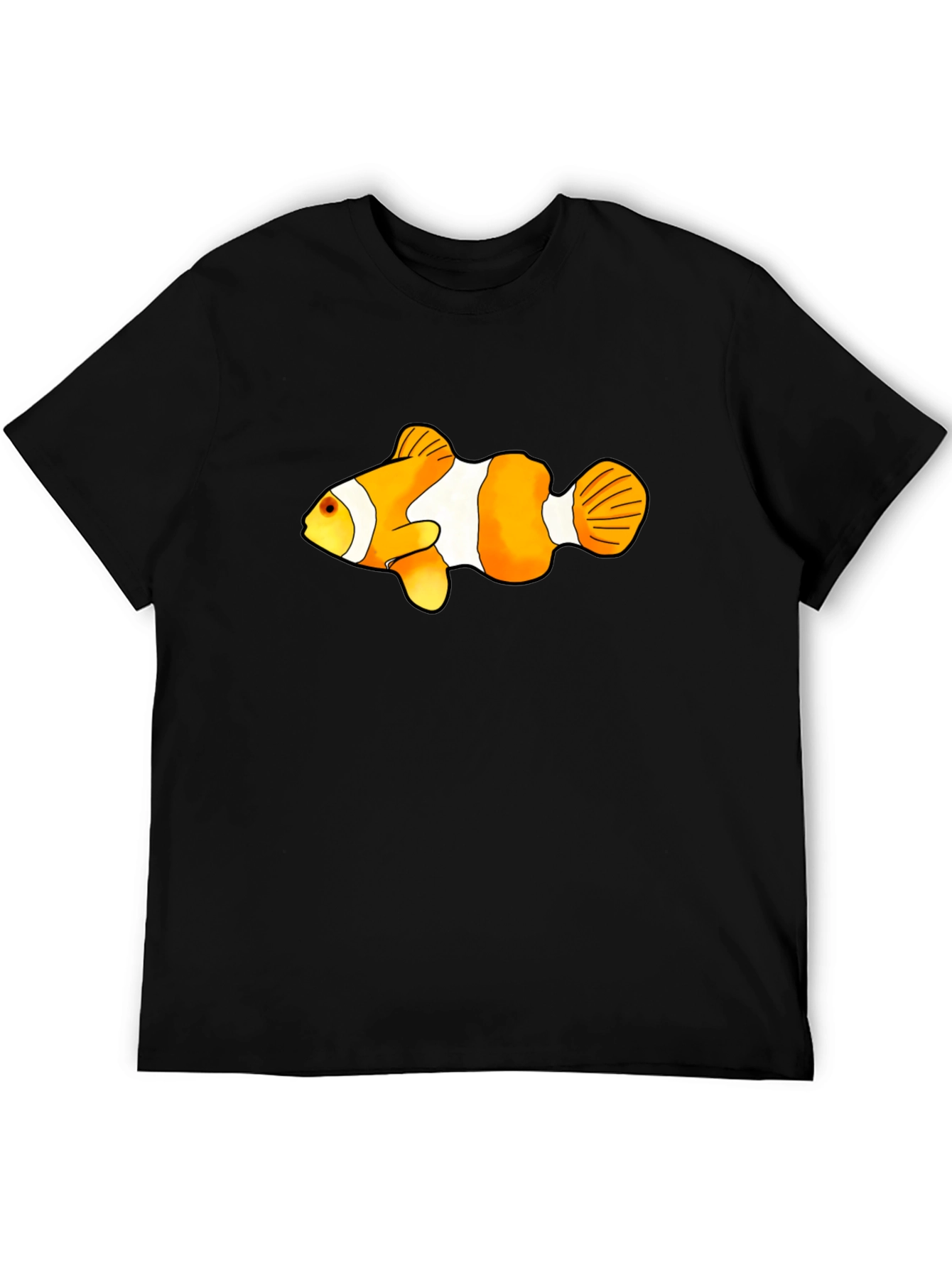 Black Clown Fish Graphic Tee - Black Cotton Blend view 5