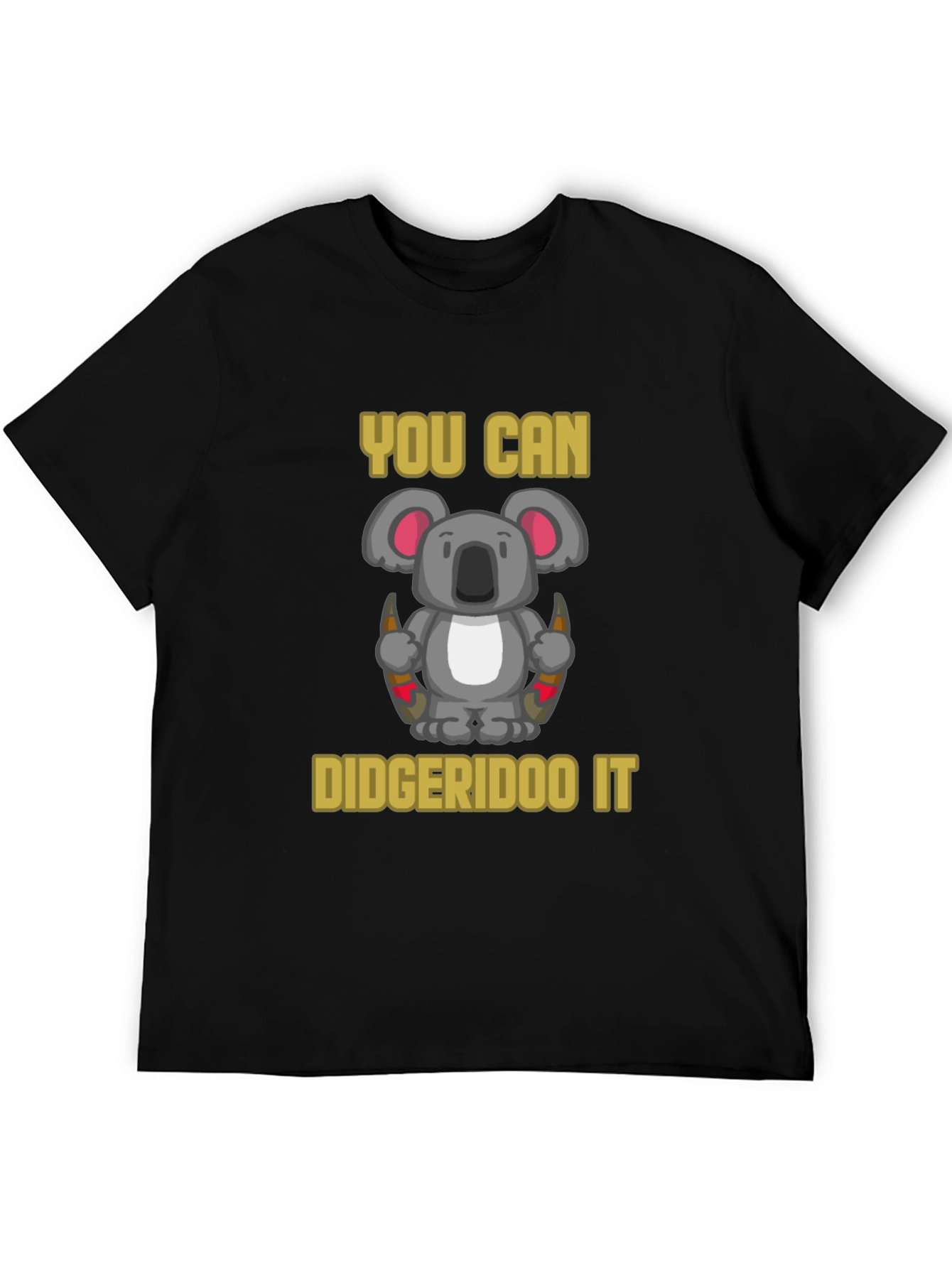 Black You Can Didgeridoo It Koala T-Shirt view 5