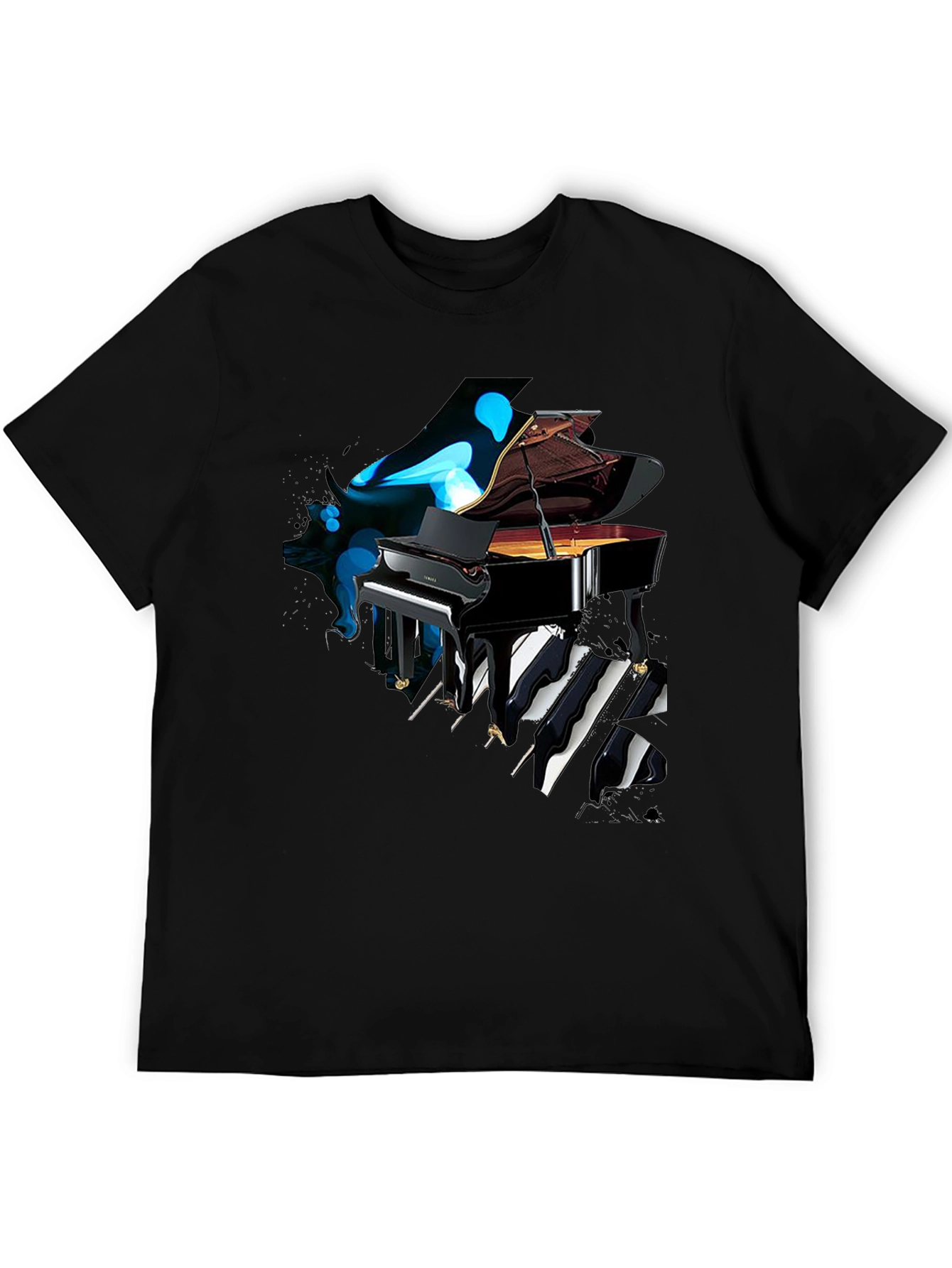 Black Piano Keys T-Shirt - Unique Music Lover Tee view 5