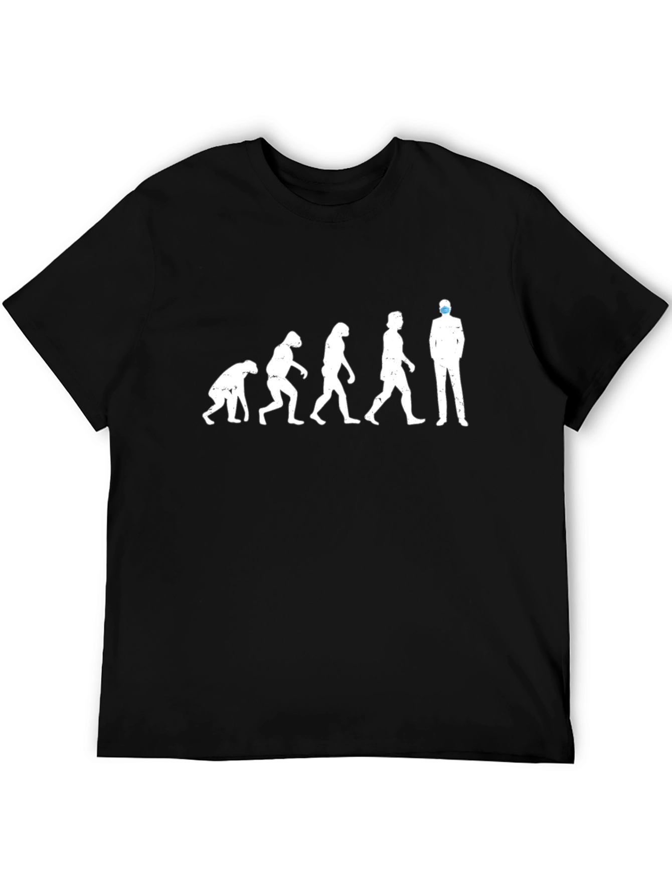 Black Evolution of Man T-Shirt - Masked Man view 5
