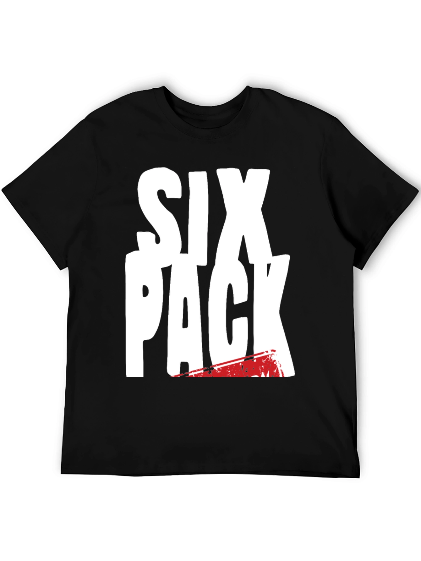 Black Six Pack Graphic Tee - Black Cotton T-Shirt view 5