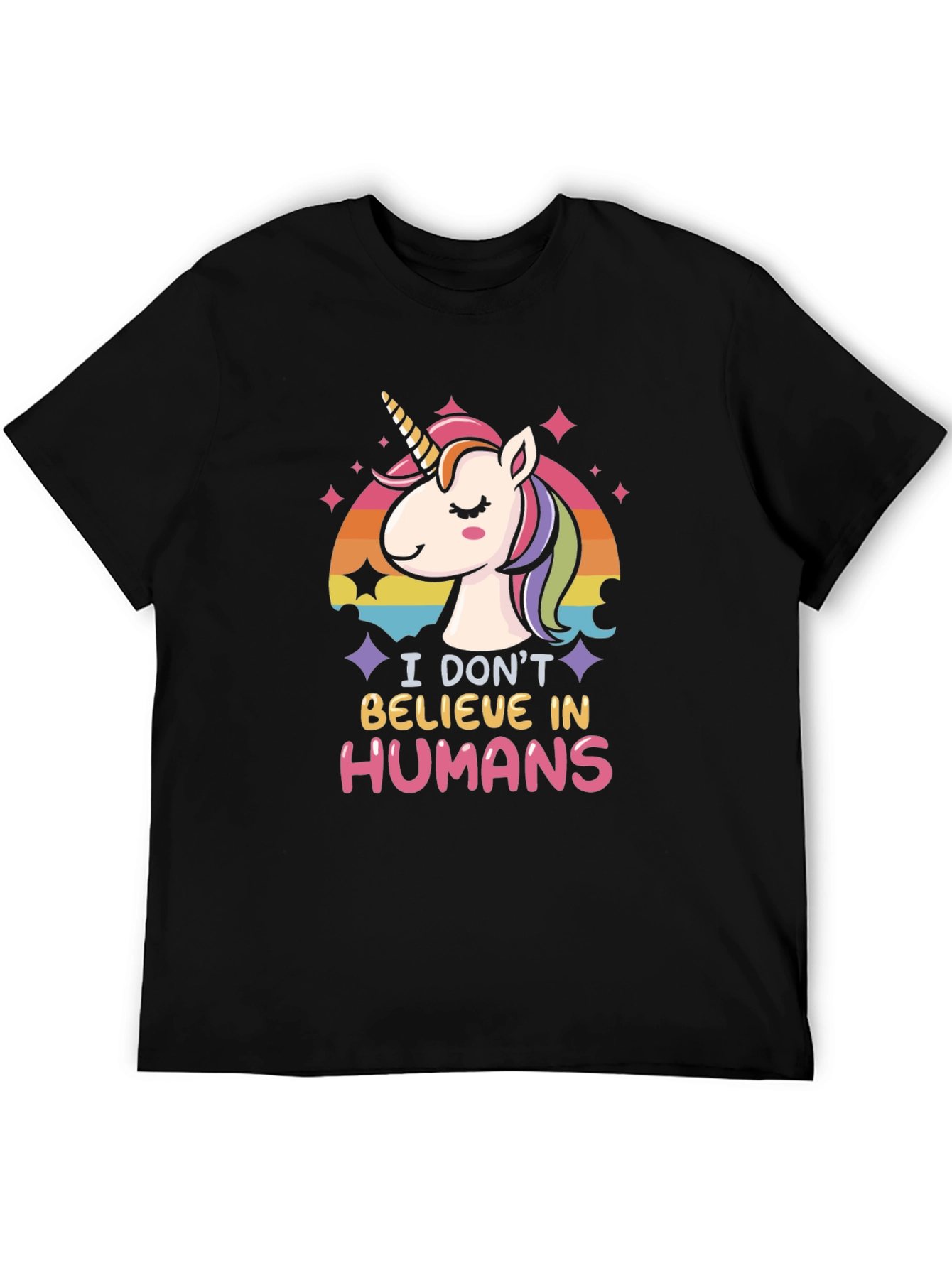 Black Unicorn 'I Don't Believe in Humans' Graphic Tee view 5