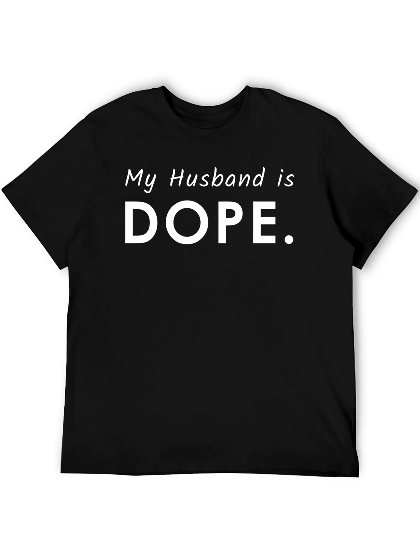 Black My Husband Is Dope Graphic Tee - Trendy Casual T-Shirt view 5