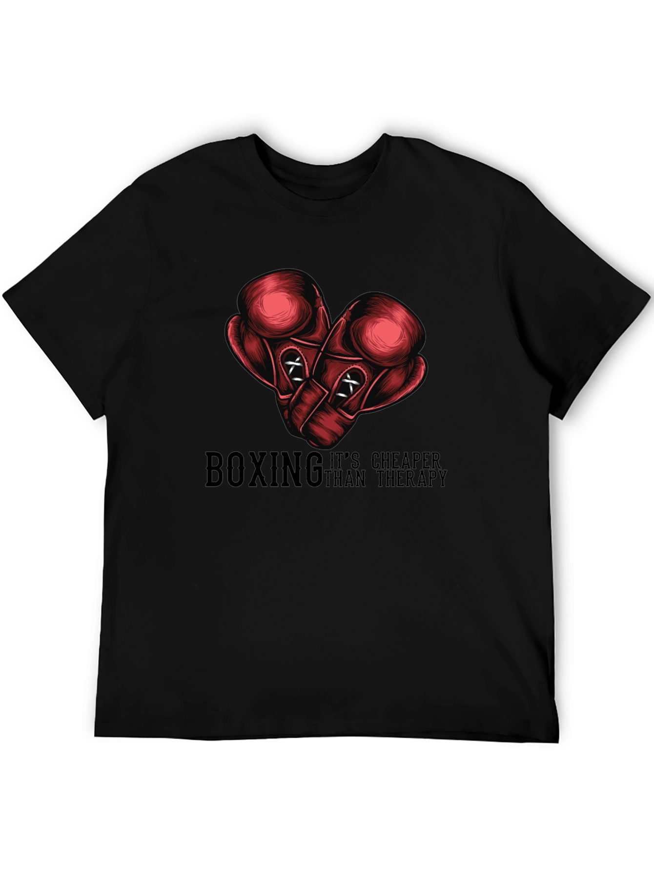 Black Boxing Cheaper Than Therapy Graphic Tee view 5