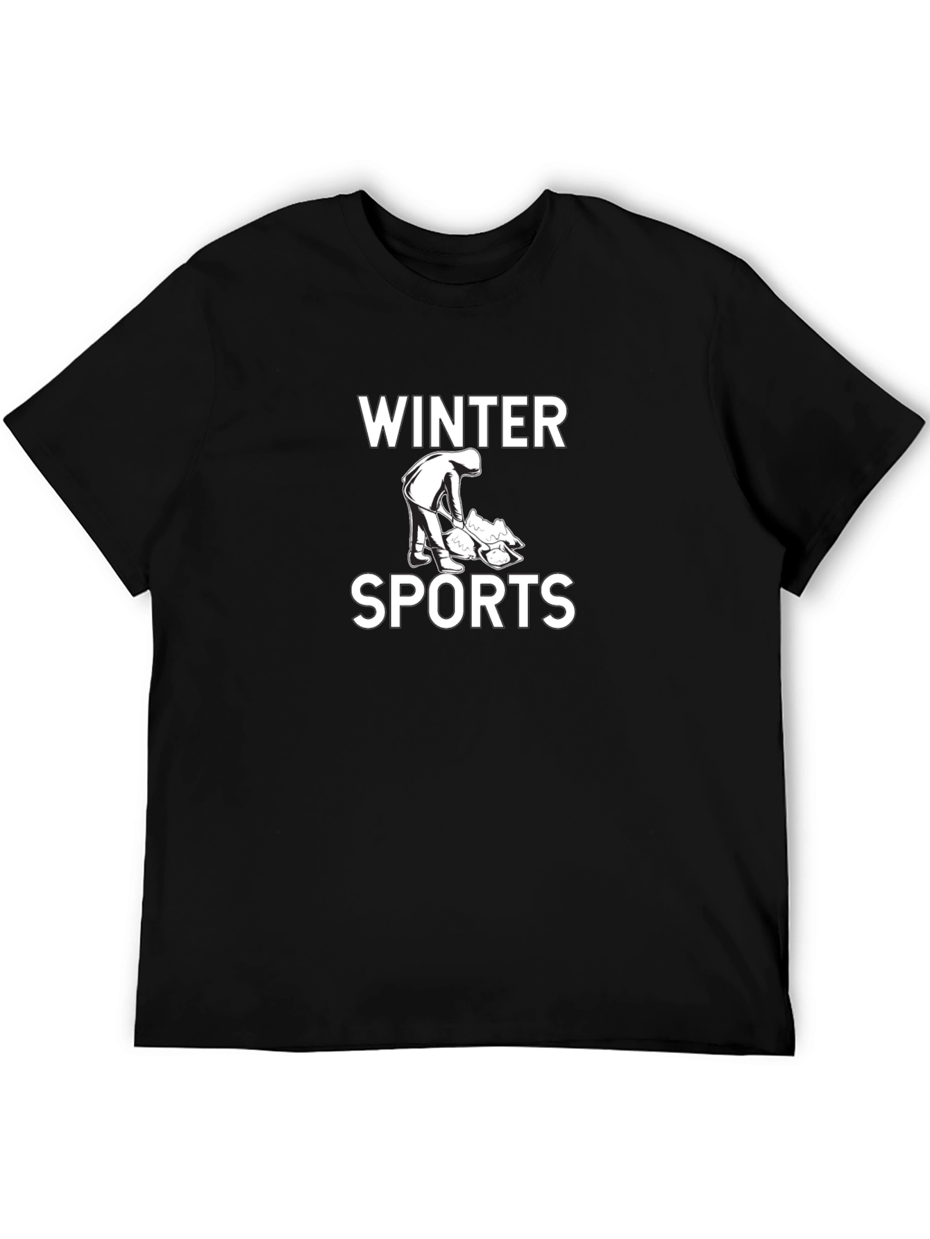 Black Winter Sports Graphic Tee - Black view 5
