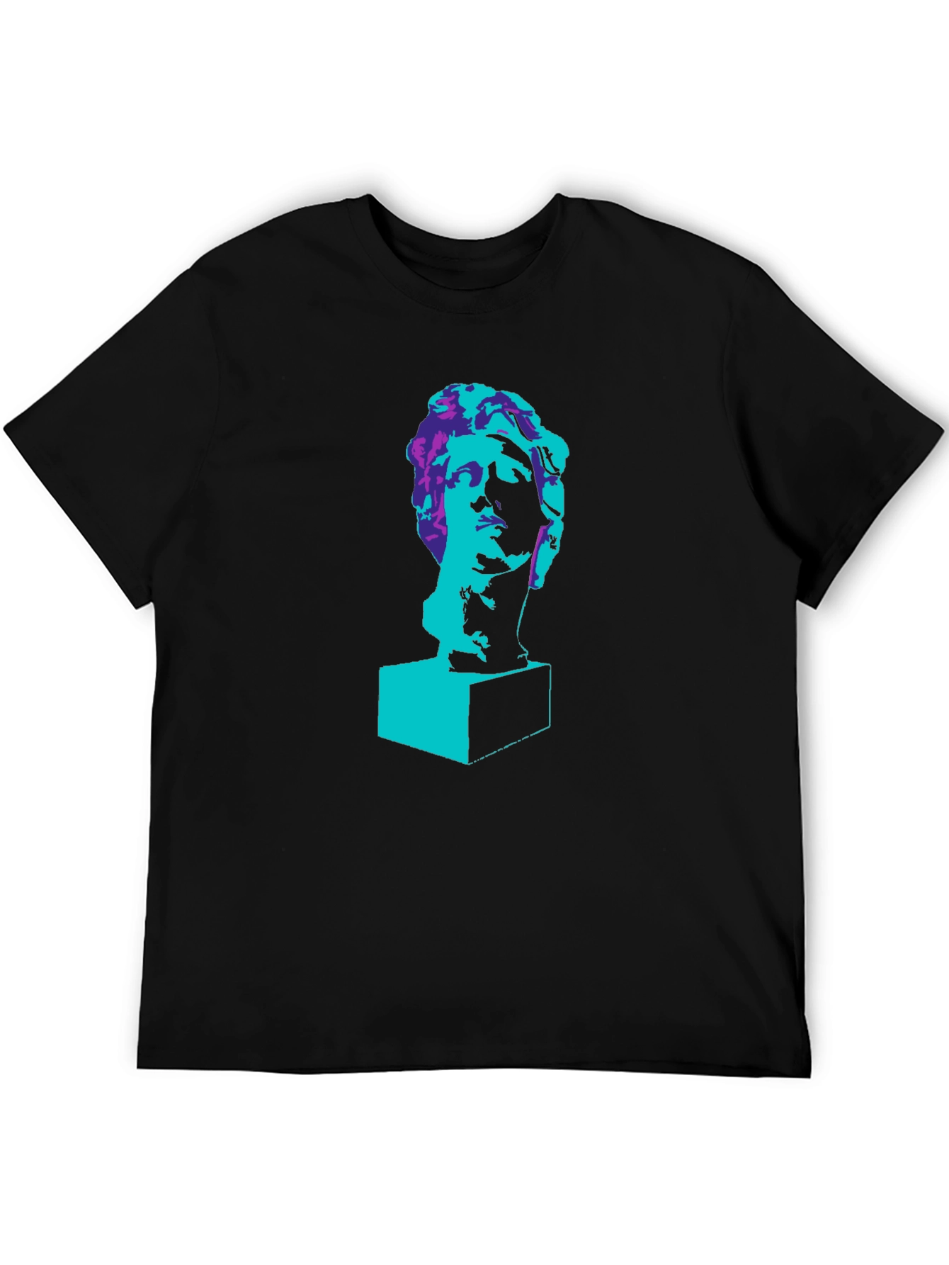 Black Statue Head Graphic T-Shirt - Trendy Artistic Tee view 5