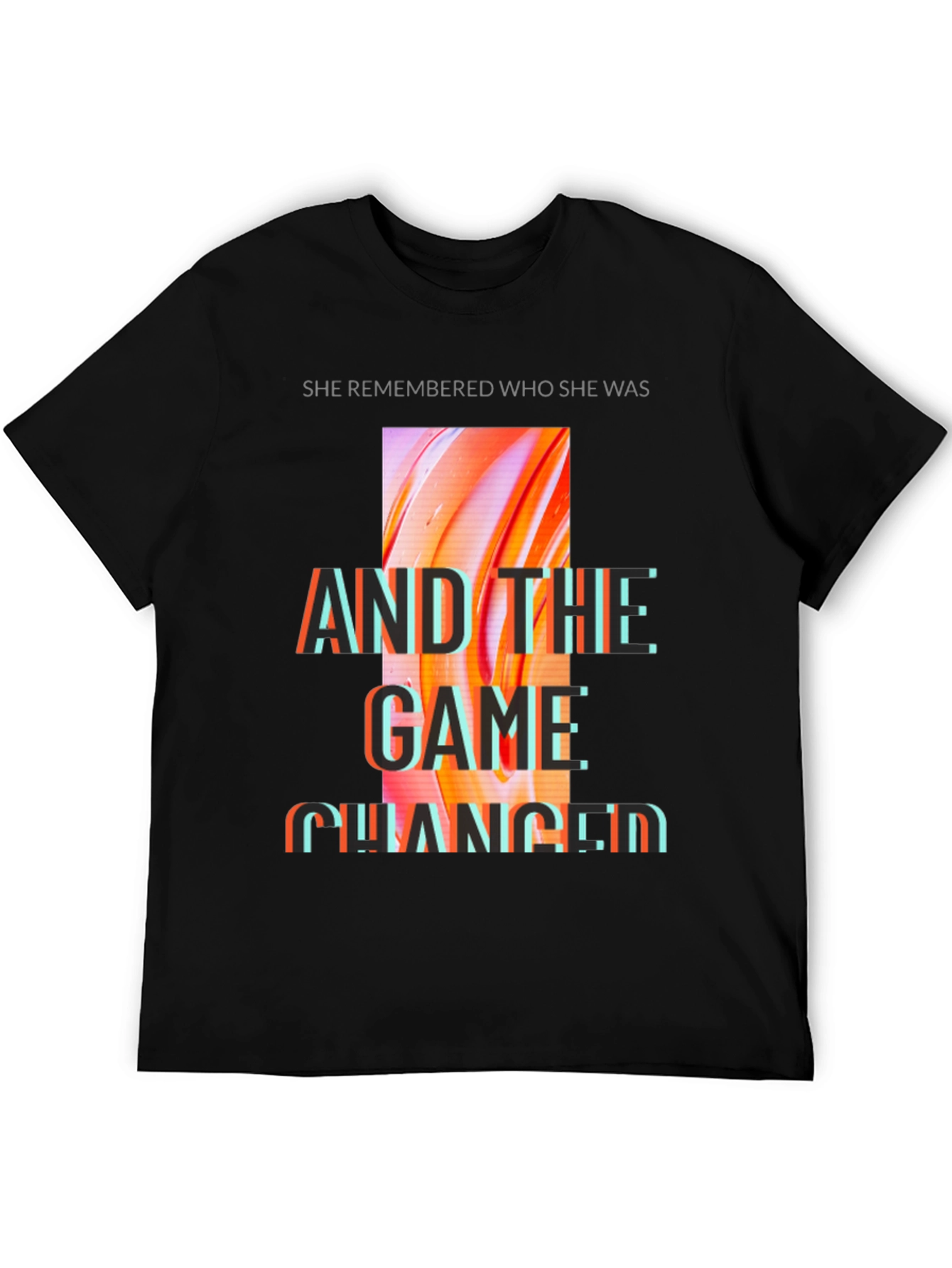 Black She Remembered T-Shirt - Motivational Graphic Tee view 5