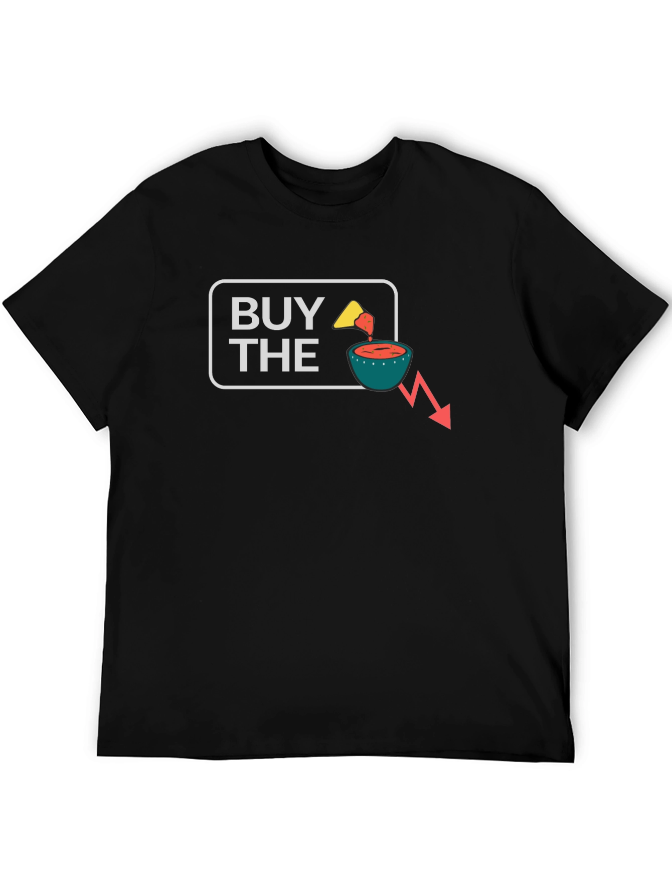 Black Buy the Dip T-Shirt - Funny Stock Market Investor Tee view 5