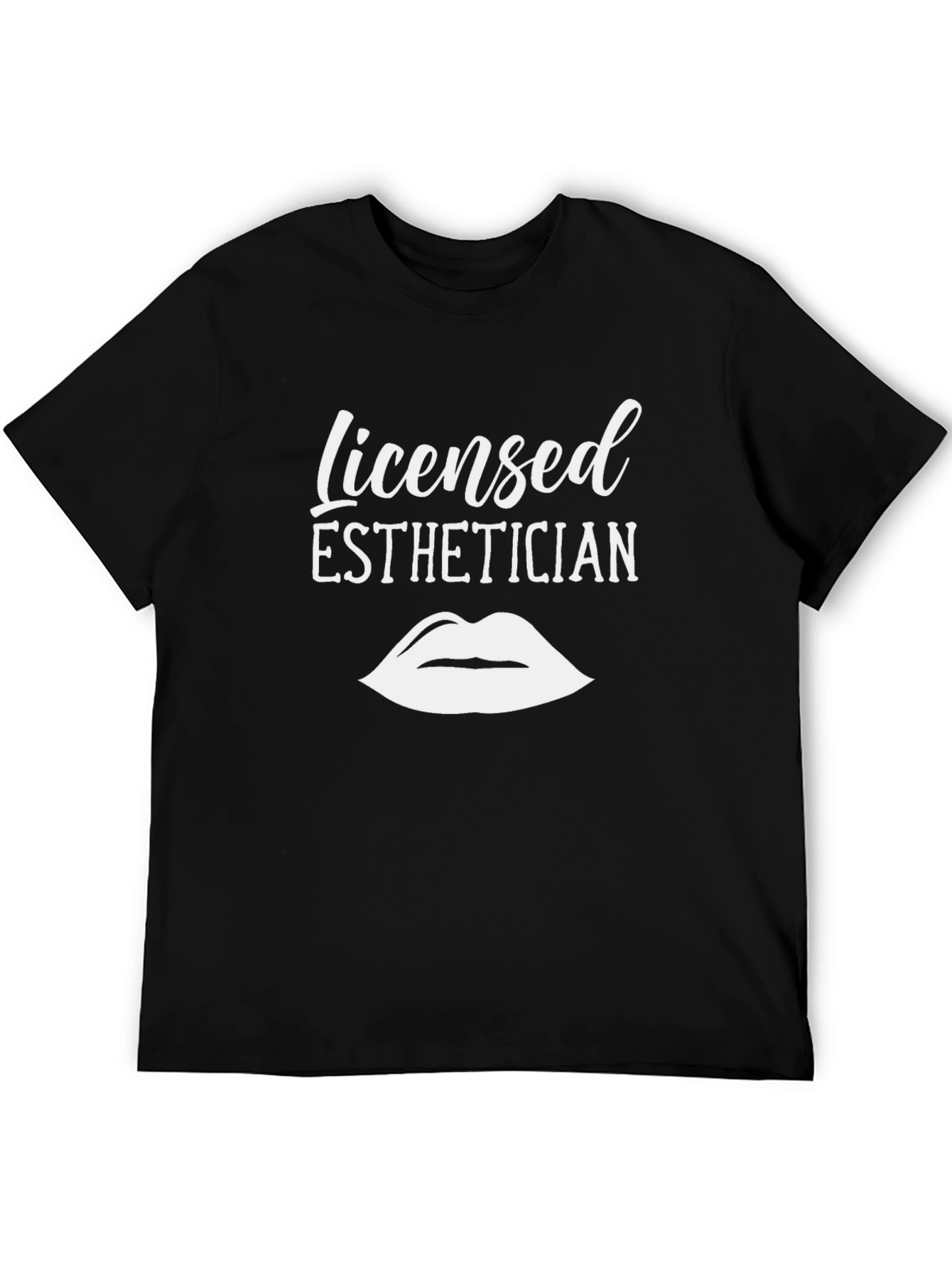 Black Licensed Esthetician T-Shirt - Unisex Black Tee view 5
