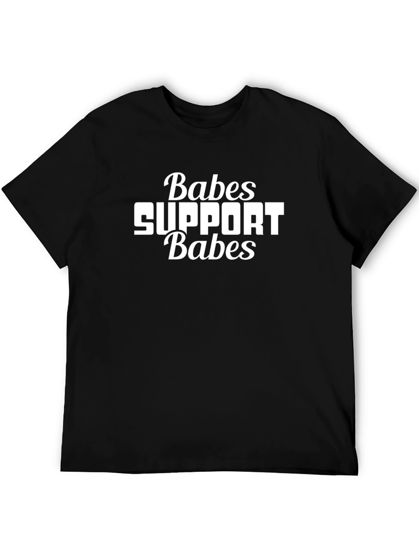 Black Babes Support Babes Graphic Tee - Black Unisex T-Shirt view 5