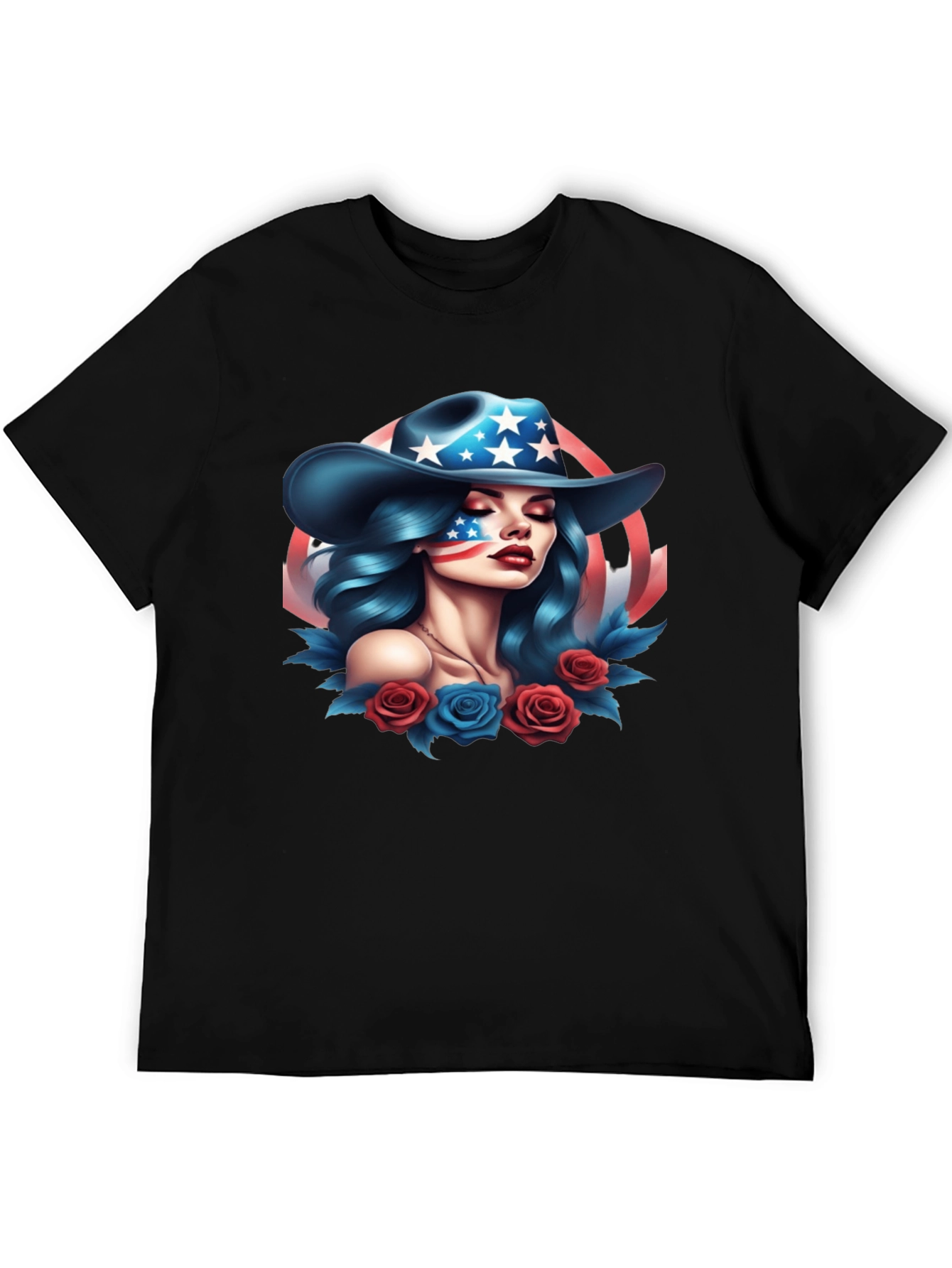 Black American Girl Graphic Tee - Patriotic Style view 5