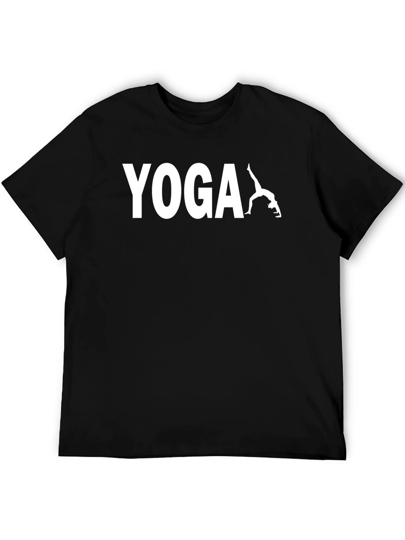 Black Yoga Pose Graphic T-Shirt - Men's Black Tee view 5
