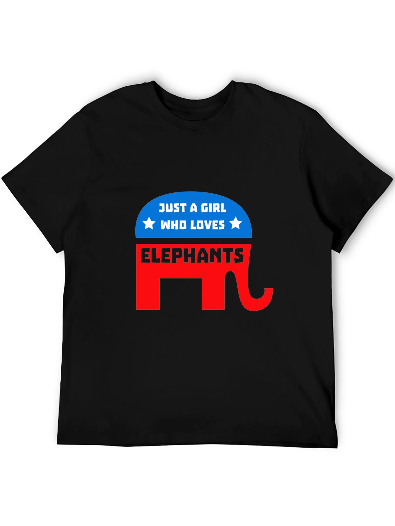 Black Girl Loves Elephants T-Shirt view 5