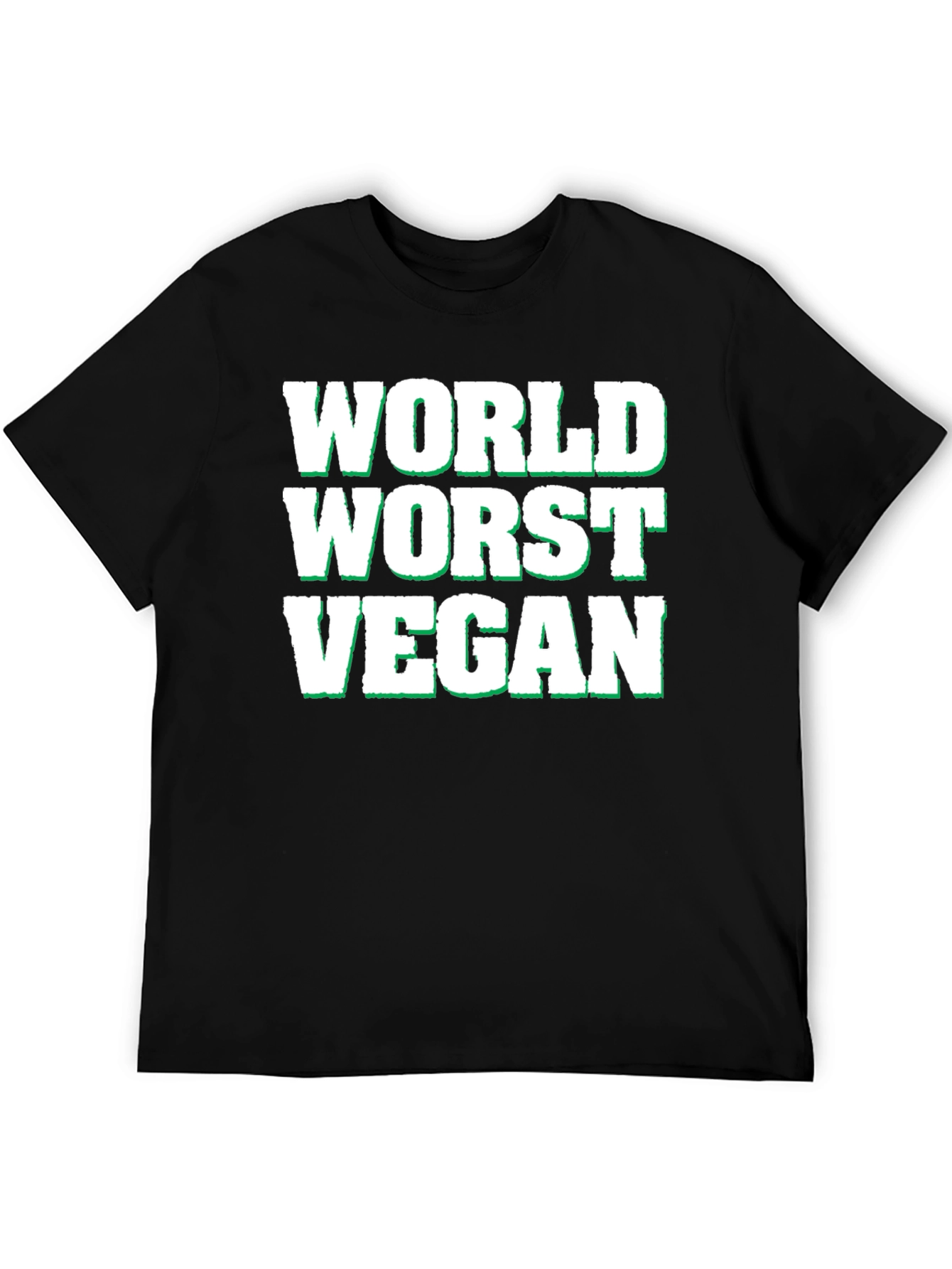 Black World's Worst Vegan T-Shirt - Funny Novelty Tee view 5