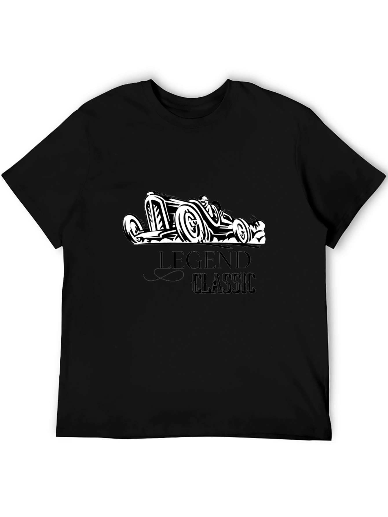 Legend Classic Car Graphic Tee - Stylish Black T-Shirt - 5