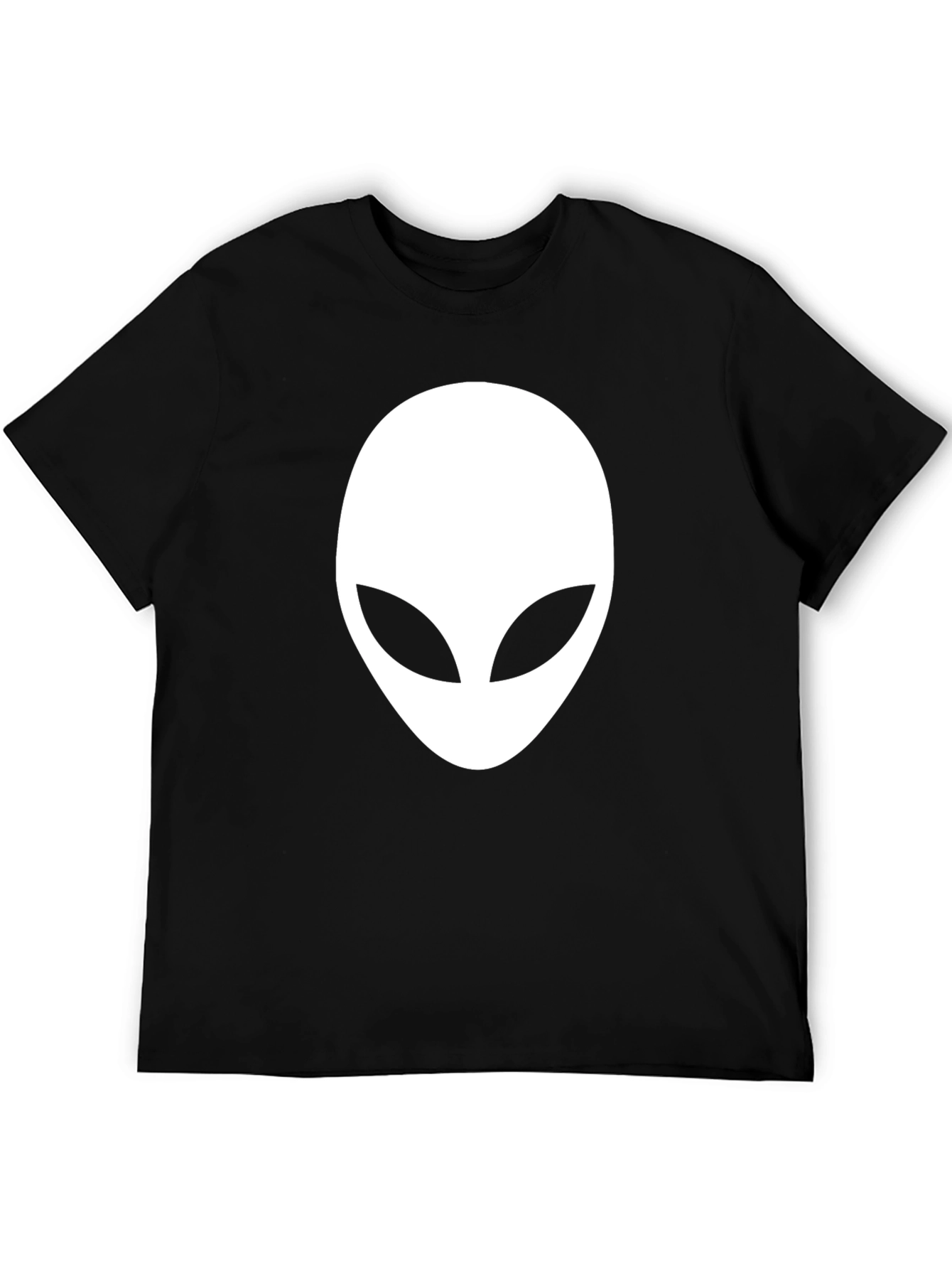 Black Alien Head Graphic Black T-Shirt view 5