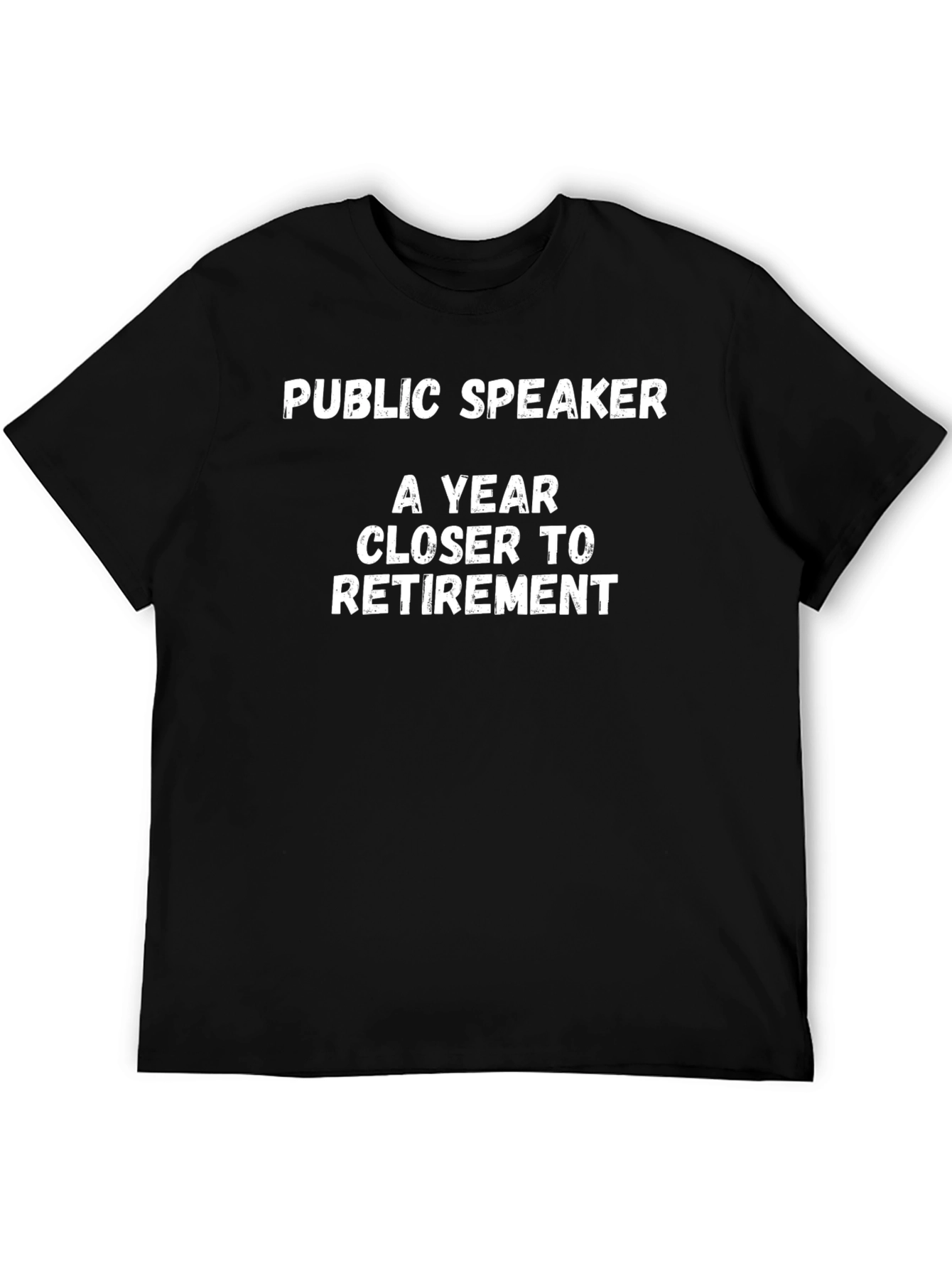 Black Public Speaker Retirement T-Shirt view 5