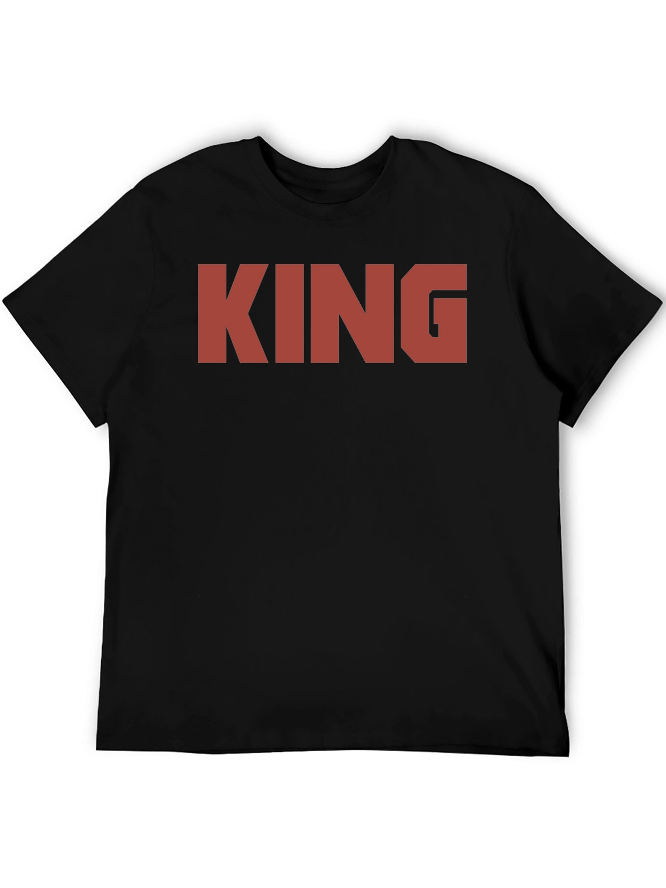 Black Bold King Graphic Tee - Black Crew Neck Shirt view 5
