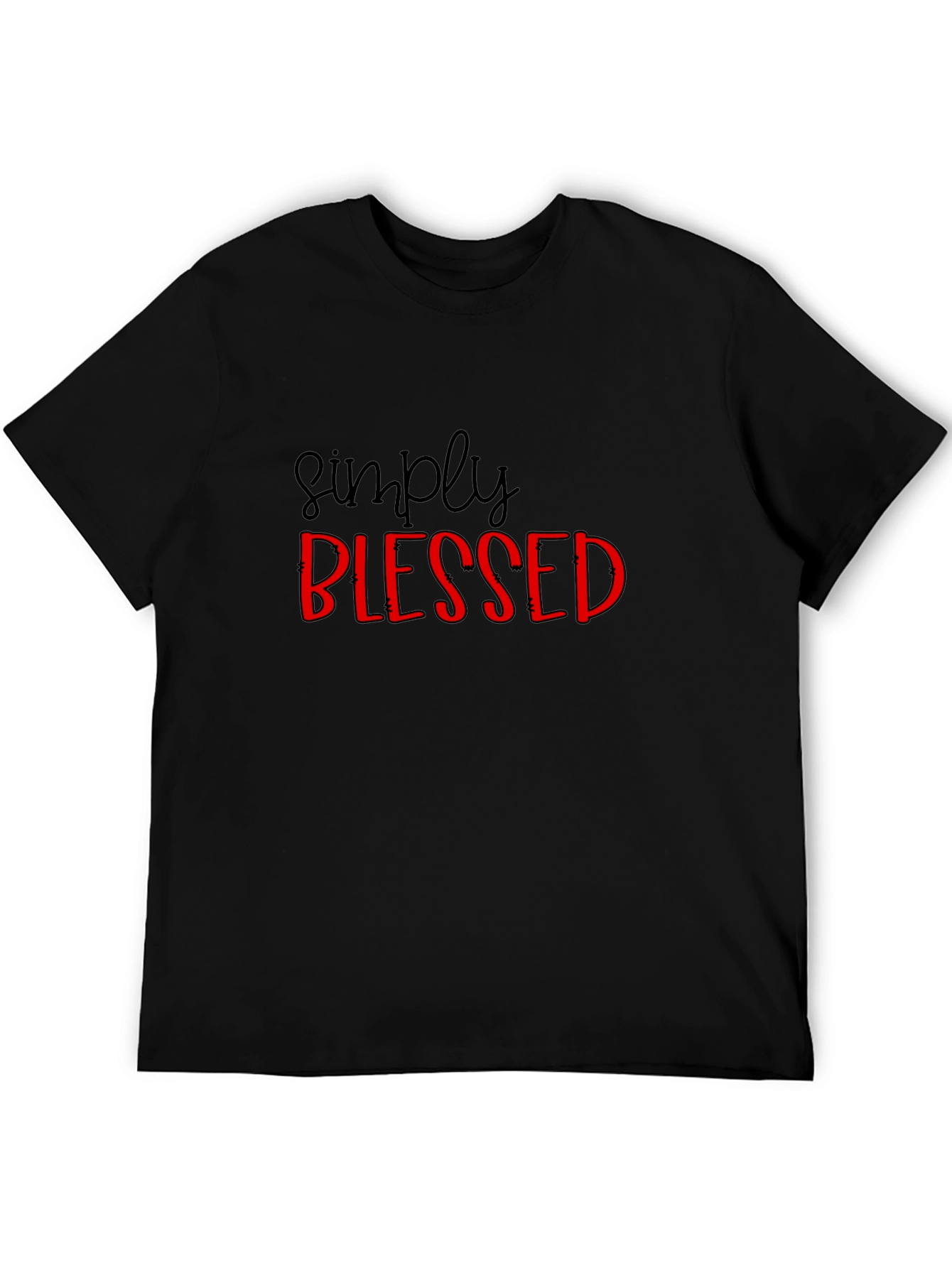 Black Simply Blessed Graphic Tee - Black view 5