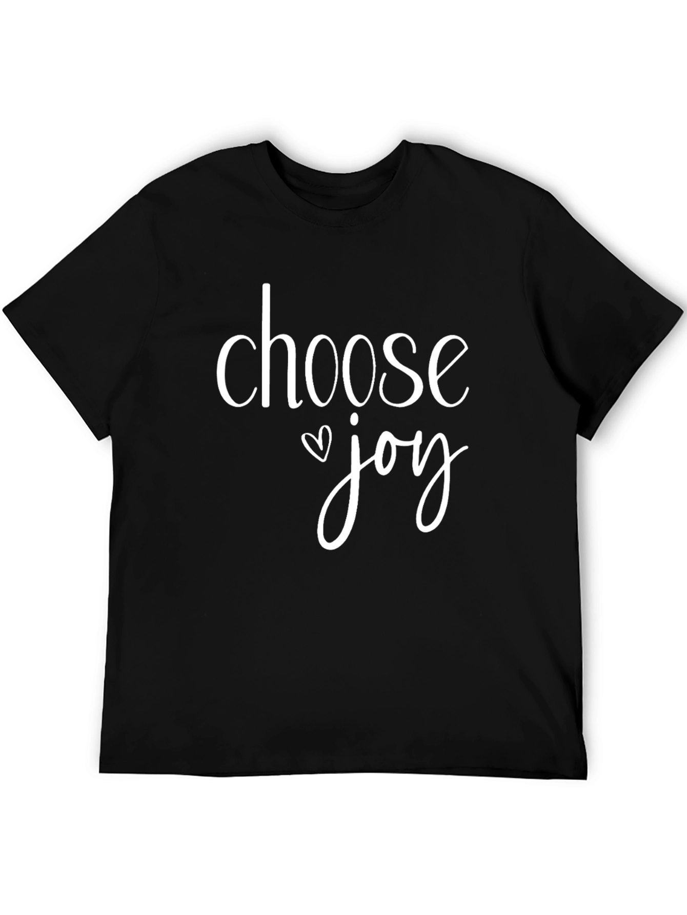 Black Choose Joy Graphic Tee - Inspirational Black T-Shirt view 5
