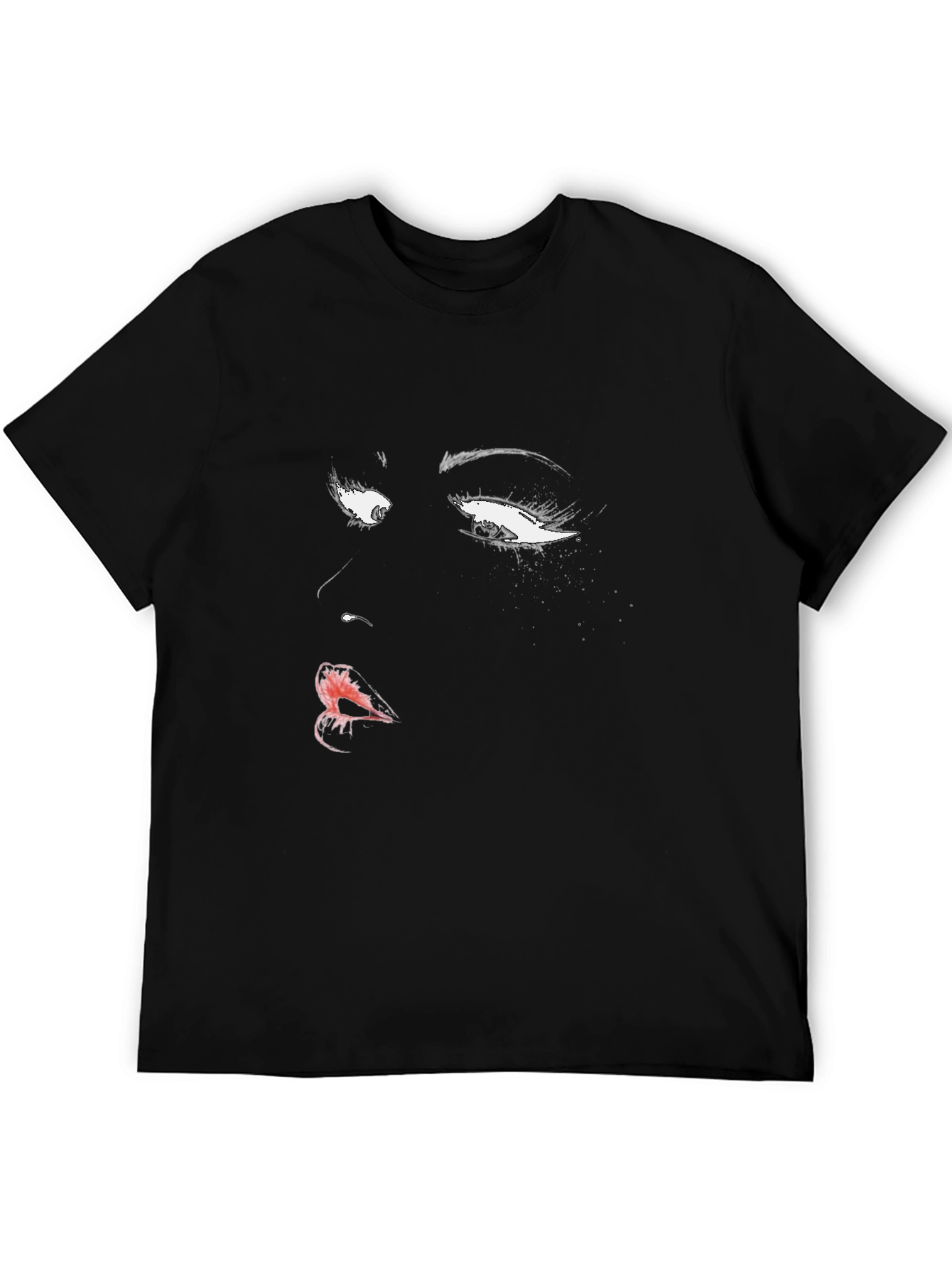 Black Dramatic Eyes Graphic Print Tee view 5