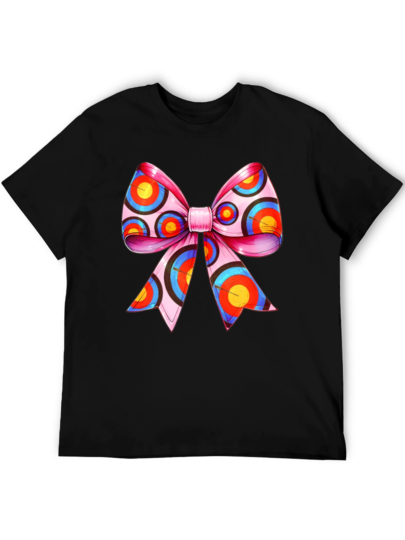 Black Archery Target Bow Graphic T-Shirt view 5