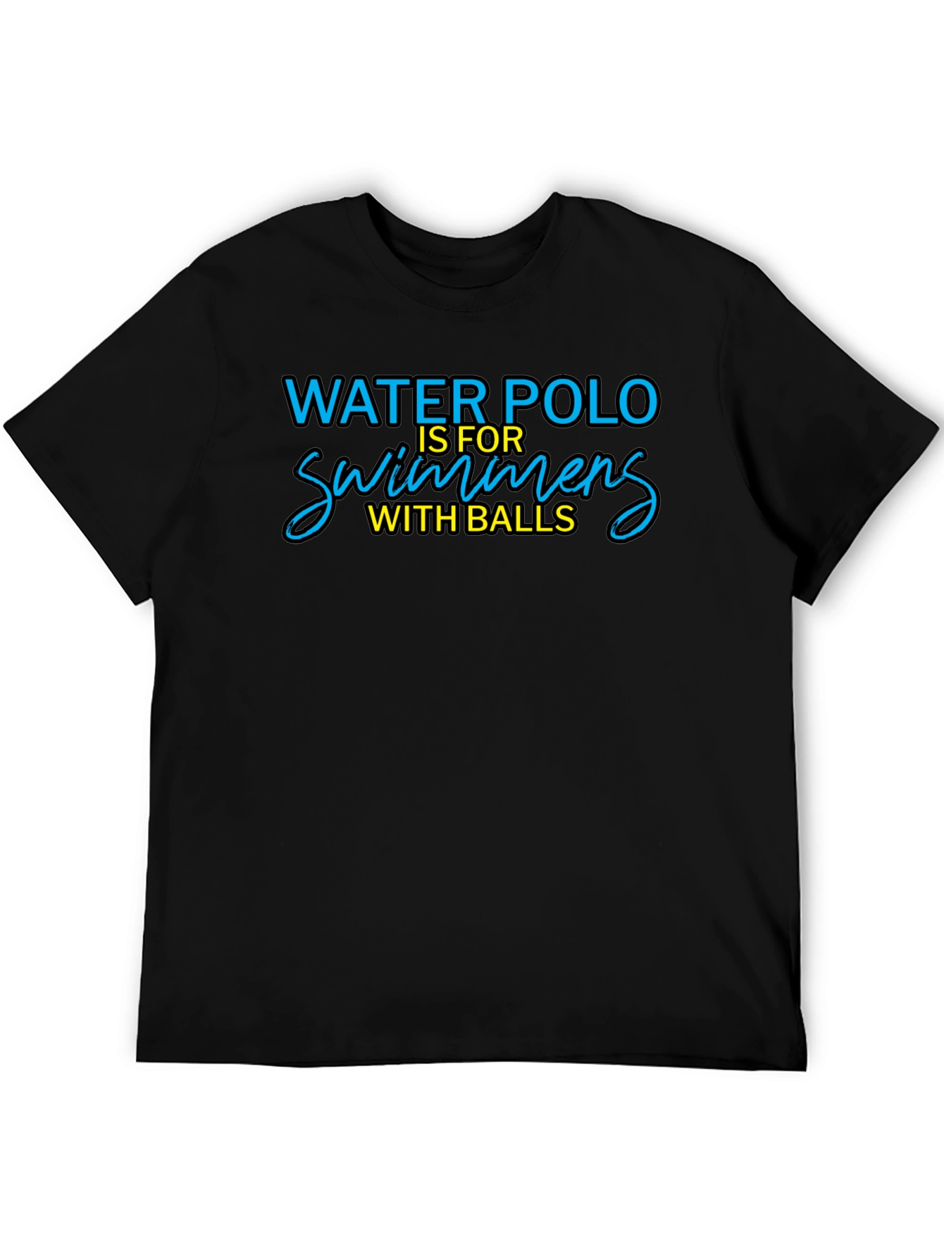 Black Water Polo Swimmers T-Shirt - Funny Sports Tee view 5