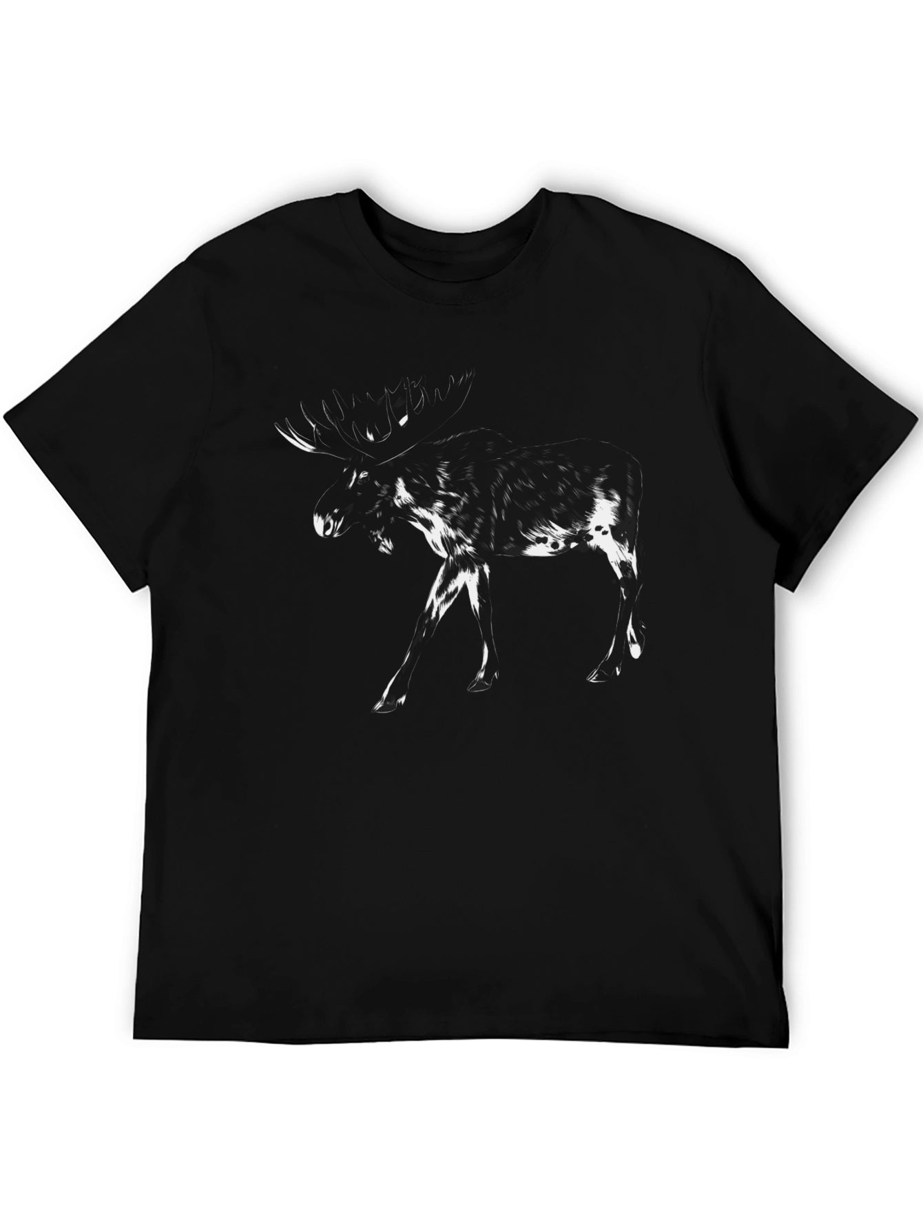 Black Moose Graphic Black T-Shirt view 5