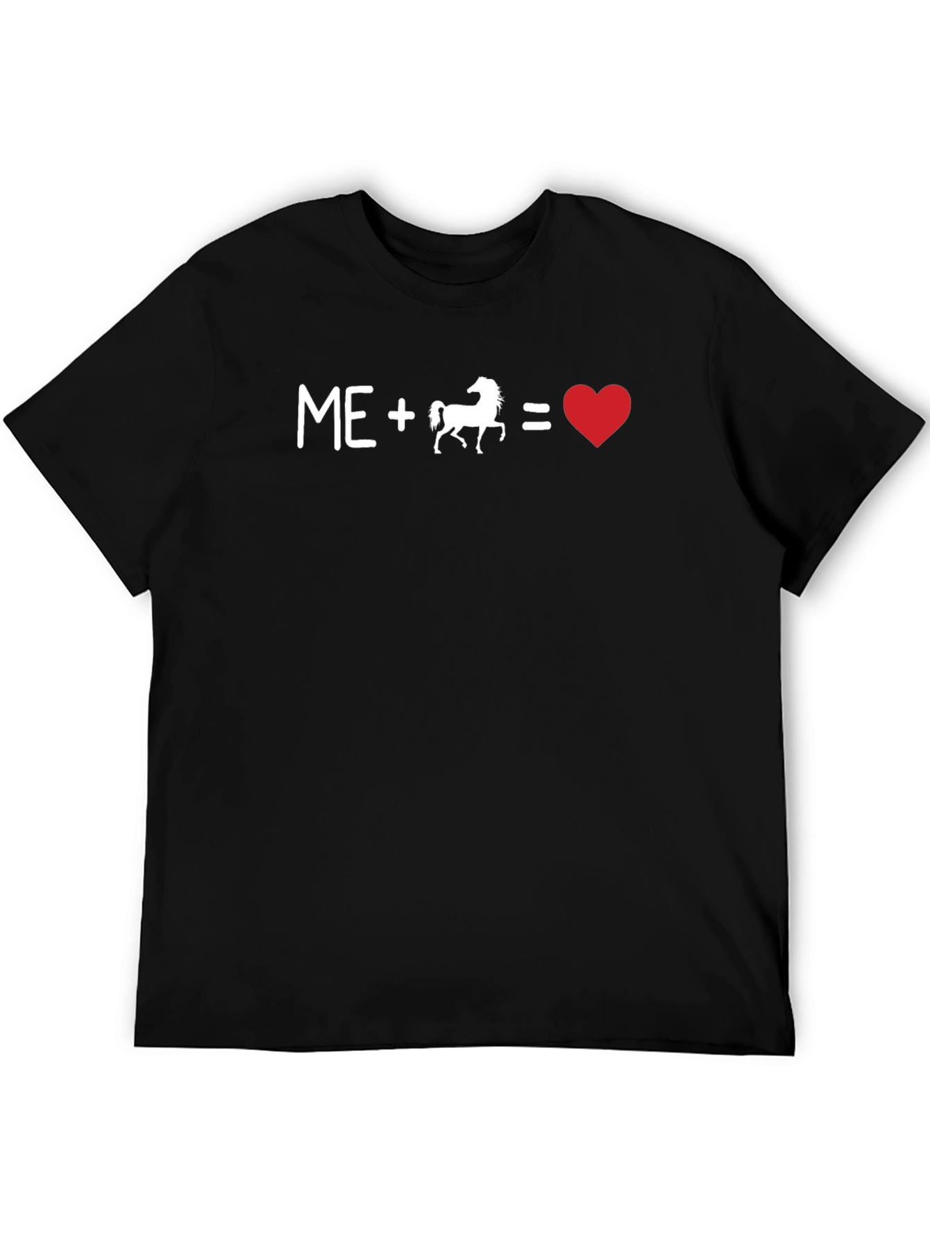Black Me Plus Horse Equals Love T-Shirt - Black view 5