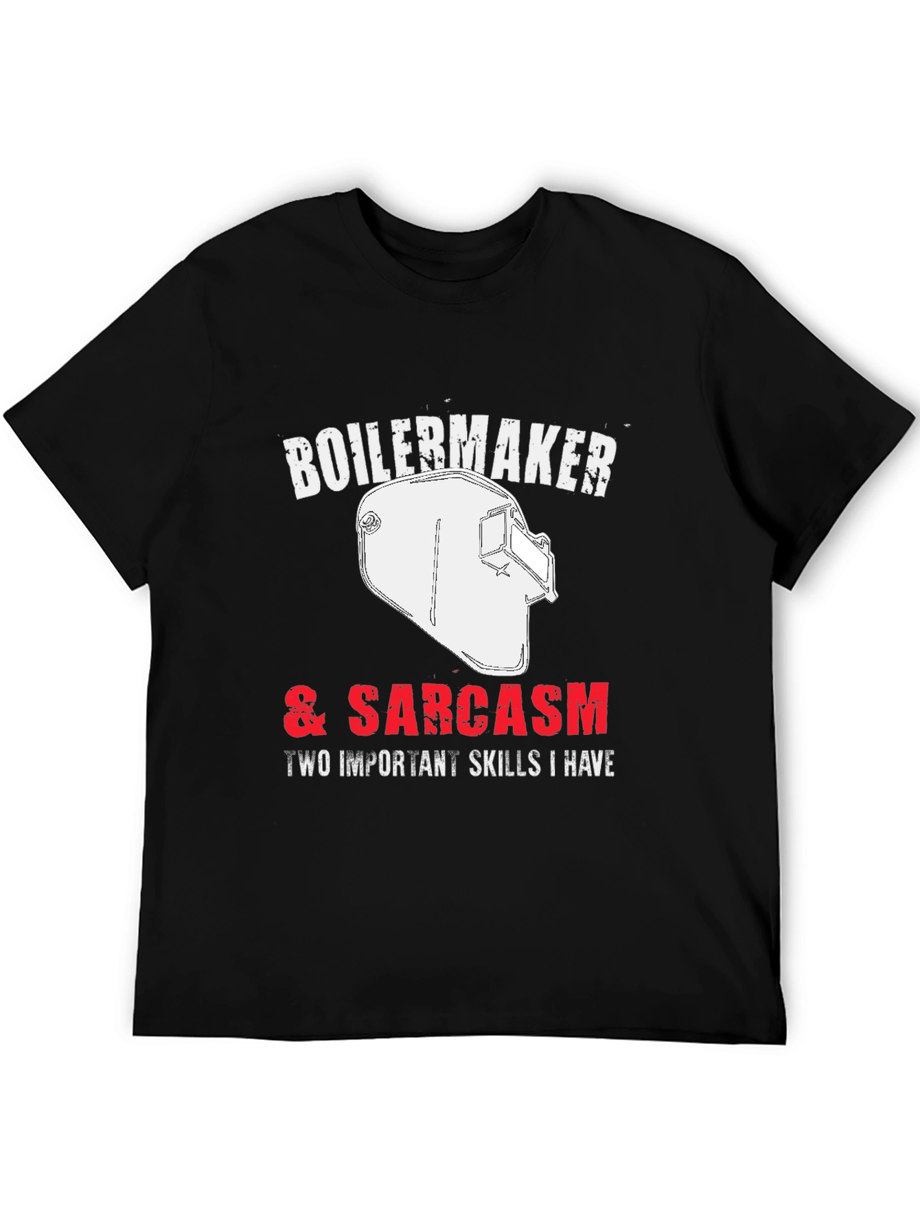 Boilermaker & Sarcasm Graphic Tee - Black Crewneck T-Shirt - 5