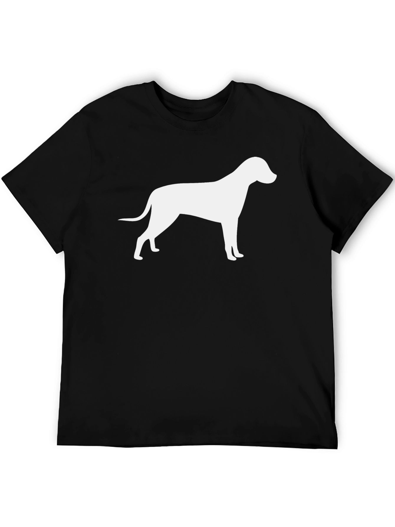 Black Dog Silhouette Tee - Black Casual T-Shirt view 5