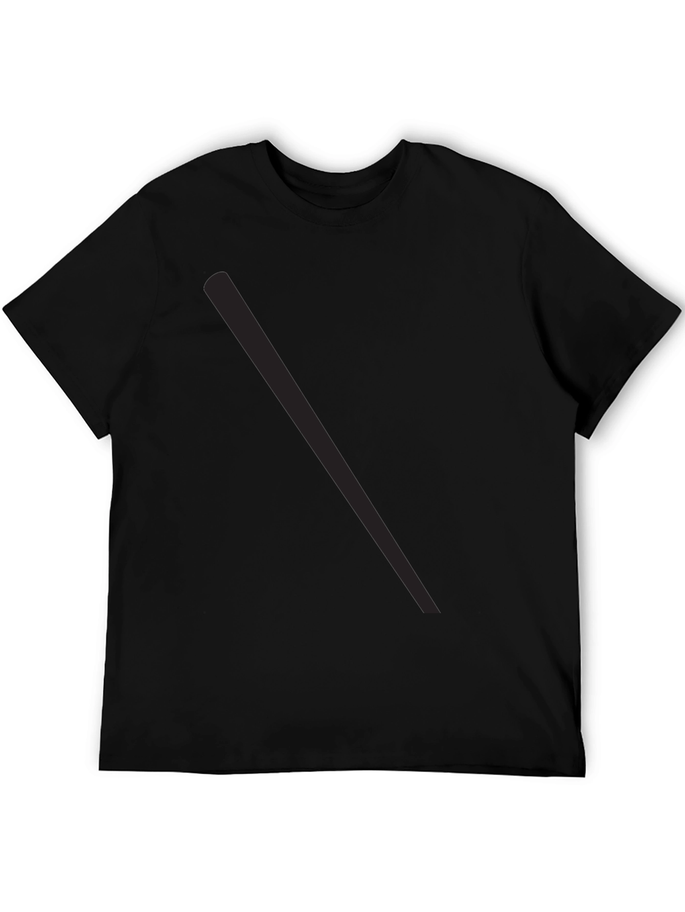 Black Men's Solid Black Casual T-Shirt view 5