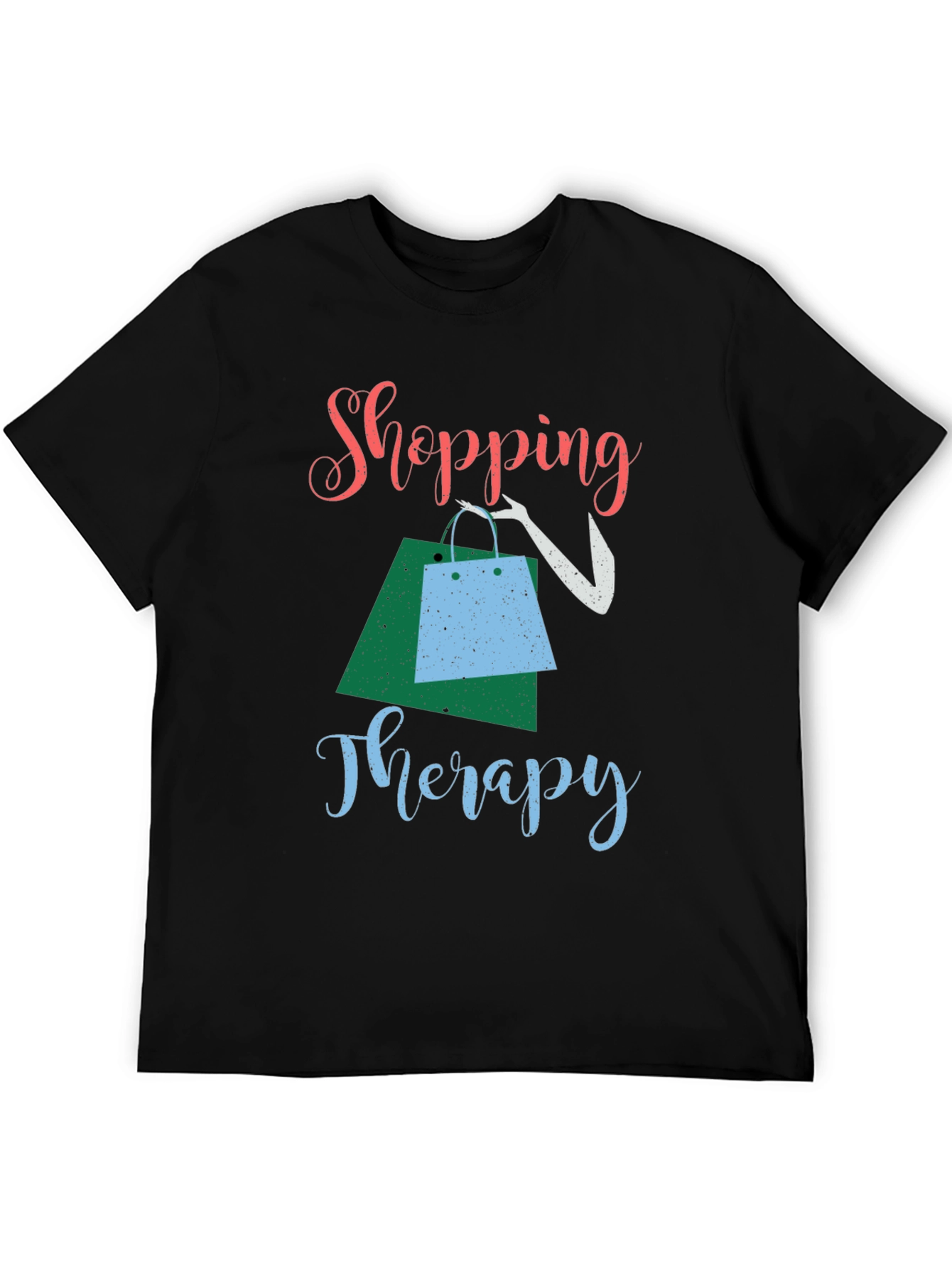 Black Shopping Therapy Tee view 5