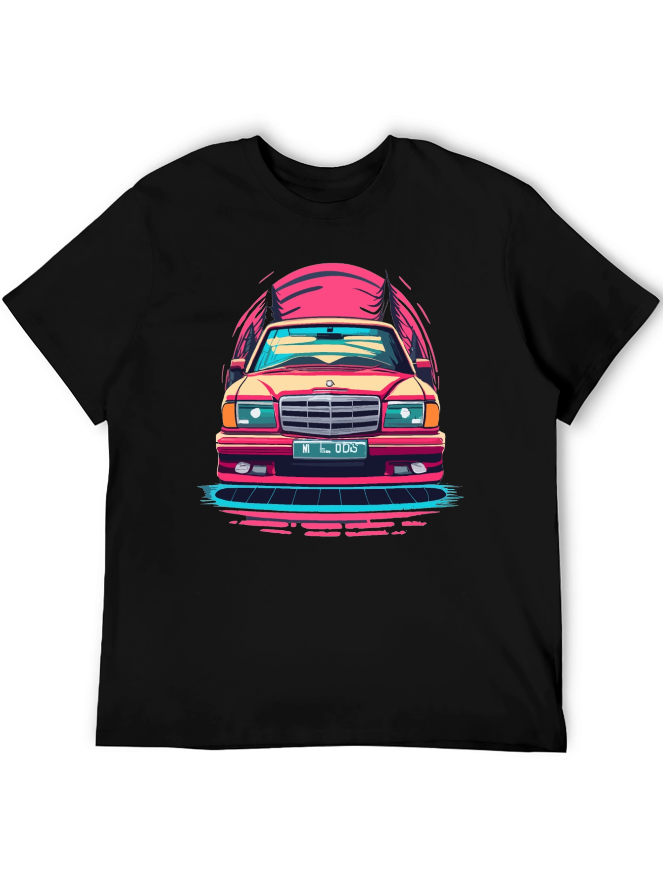 Black Retro Car Graphic T-Shirt - Classic Ride Design view 5