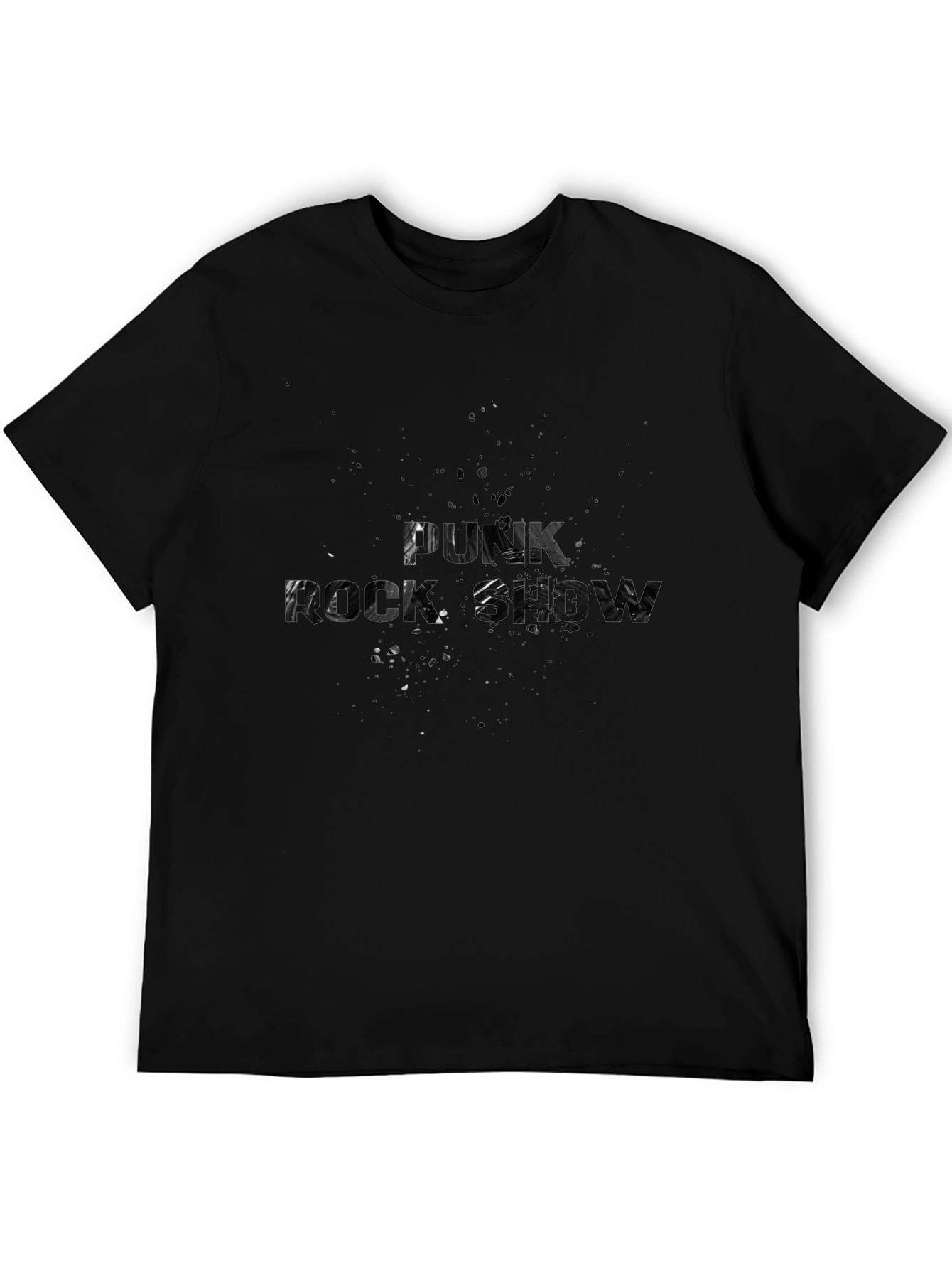 Black Punk Rock Show Black T-Shirt view 5
