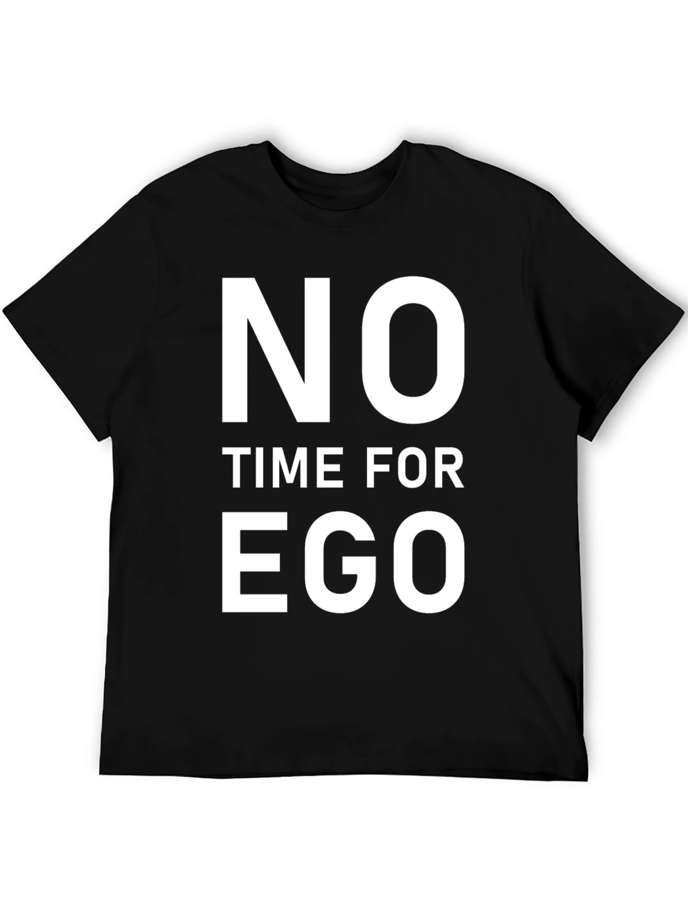 Black No Time For Ego Graphic Tee - Black Cotton T-Shirt view 5