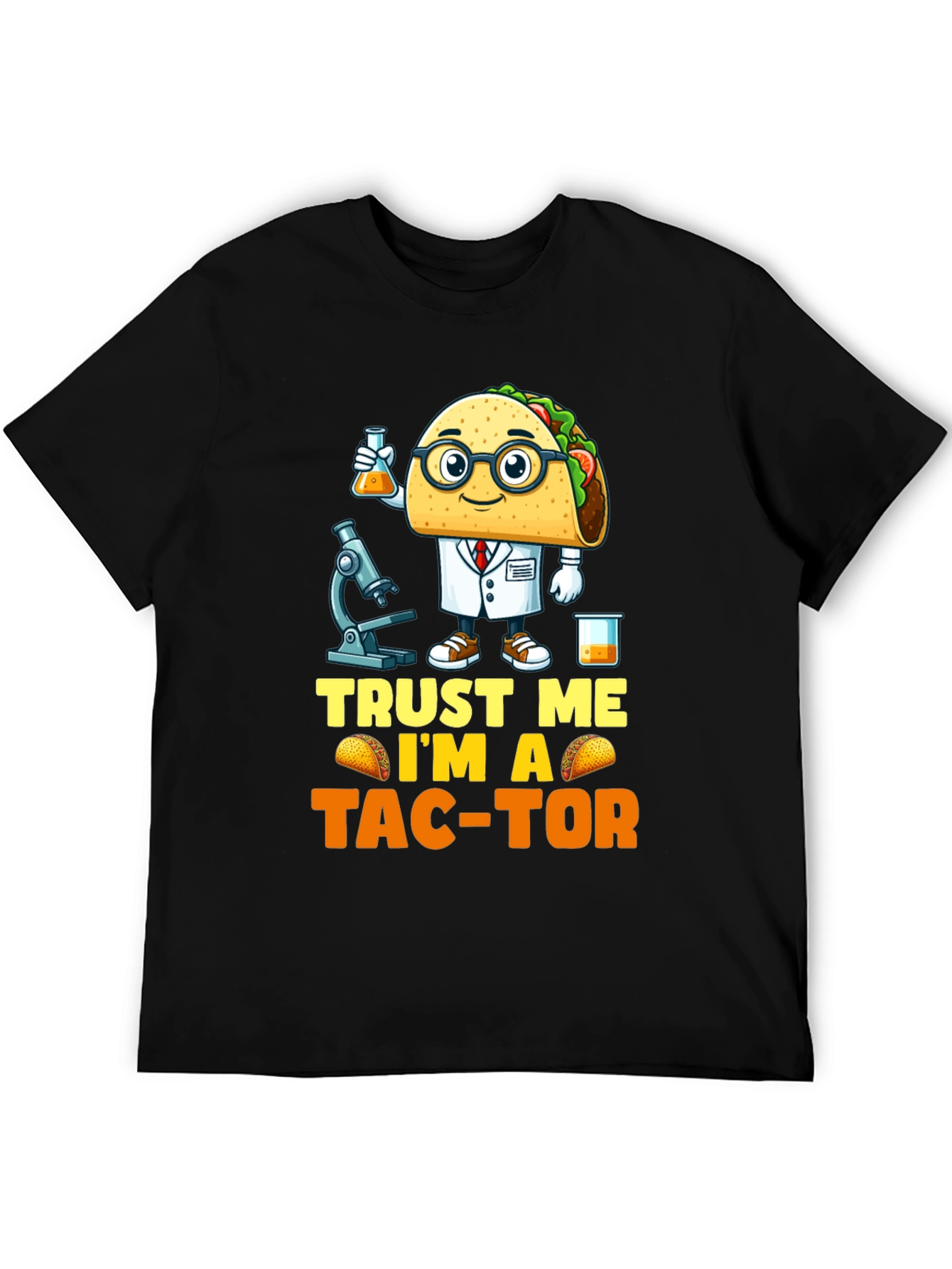 Black Trust Me I'm A Tac-Tor T-Shirt view 5