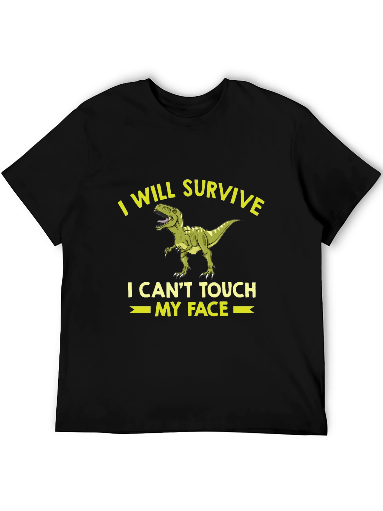 Black I Will Survive Dinosaur T-Shirt view 5