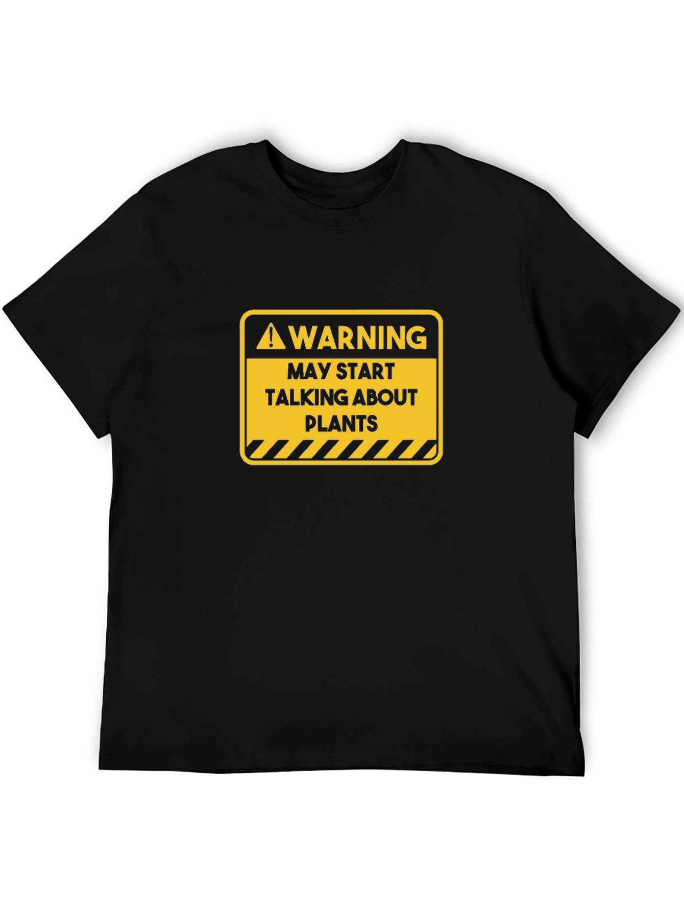 Black Warning Plants T-Shirt - Funny Gardening Tee view 5