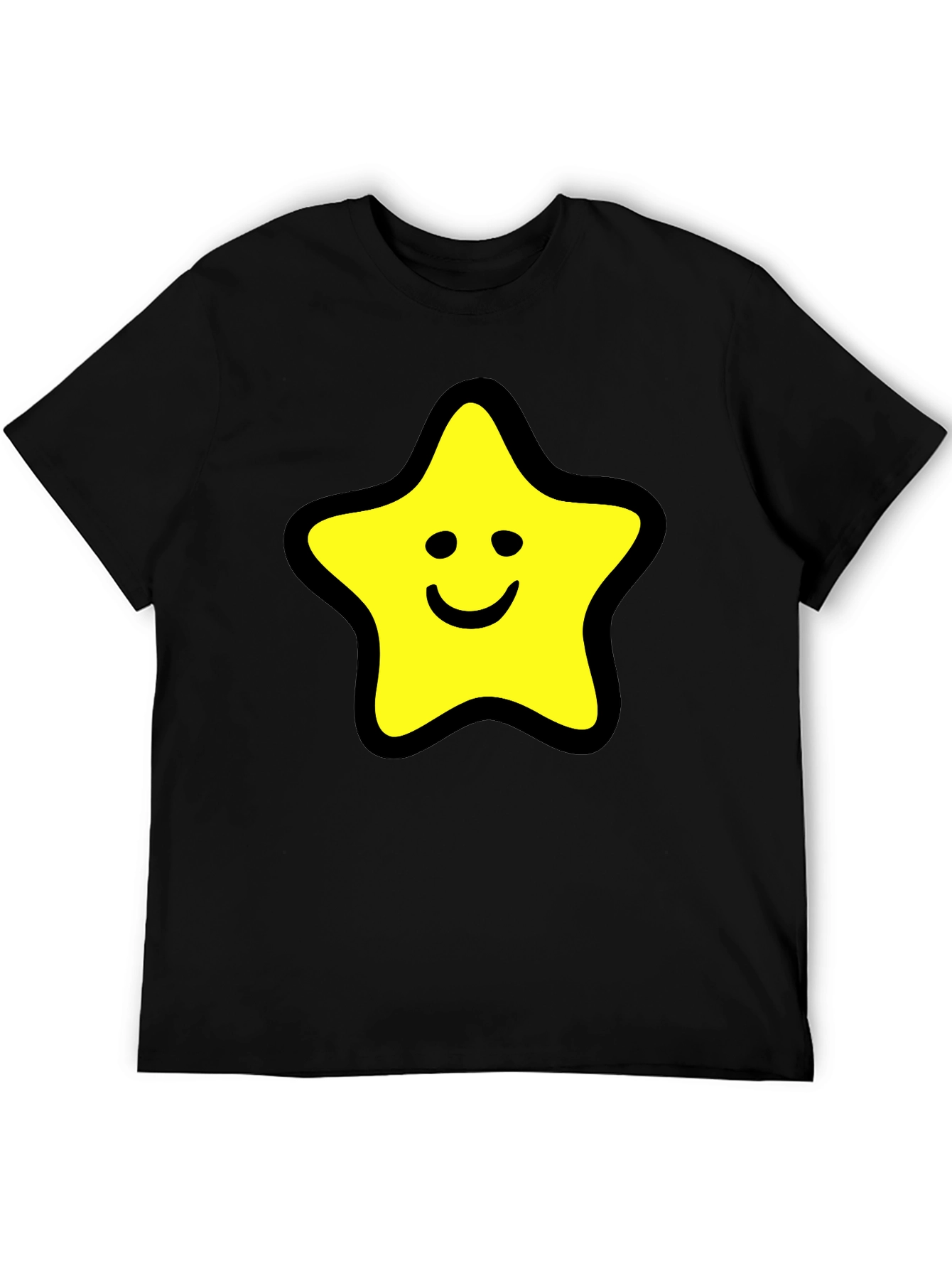 Black Star Graphic Black T-Shirt - Comfortable Cotton Blend view 5