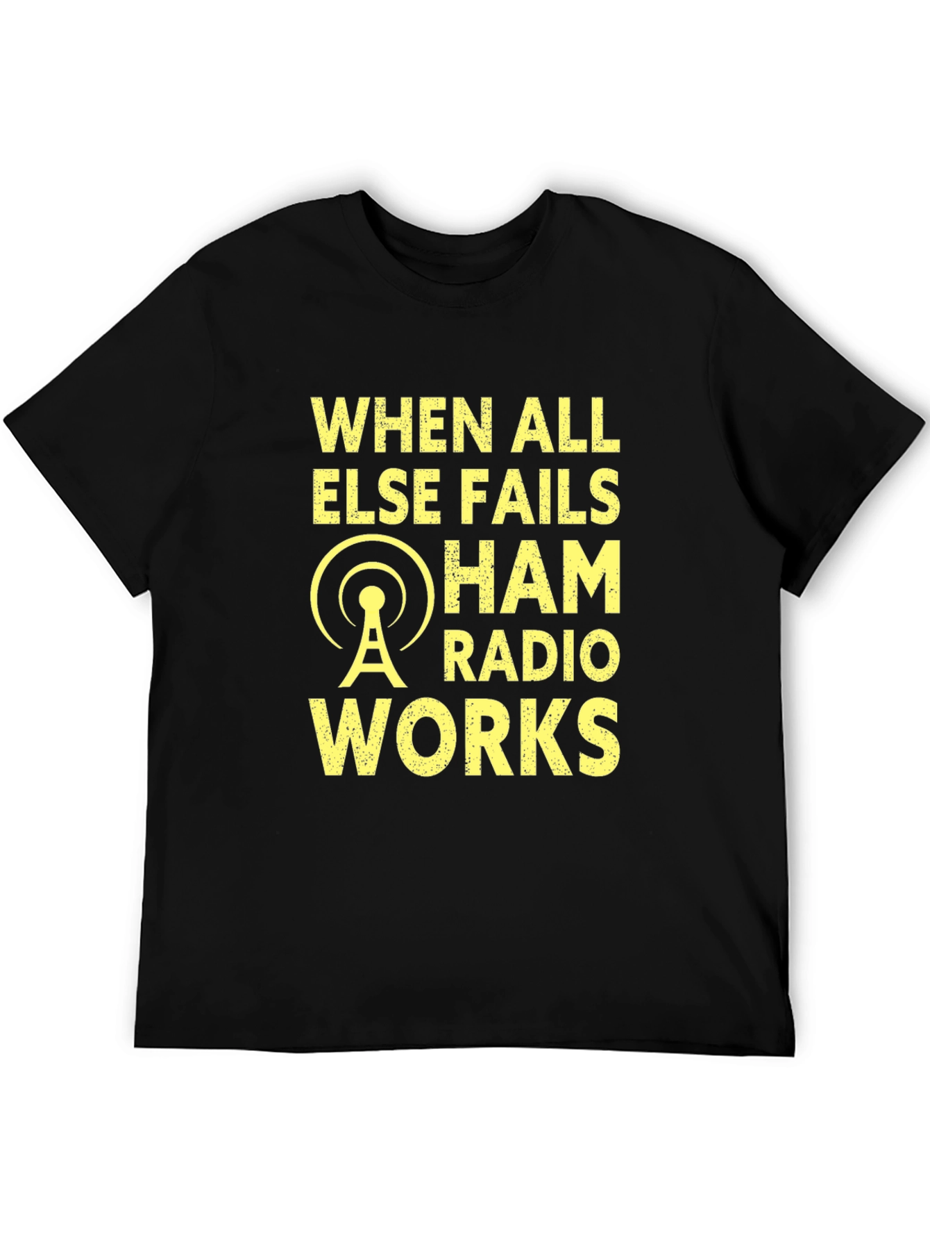 Black Ham Radio Works T-Shirt, Amateur Radio Apparel view 5